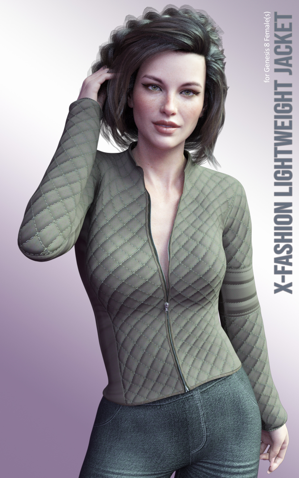 X-Fashion LightWeight Jacket for Genesis 8 Females by N/A