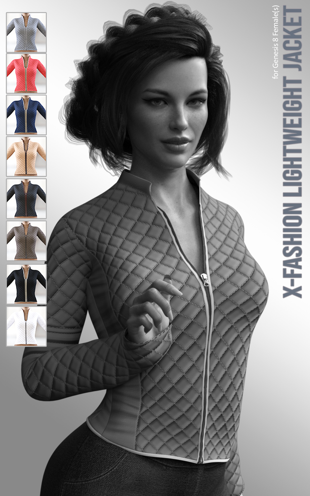 X-Fashion LightWeight Jacket for Genesis 8 Females by N/A