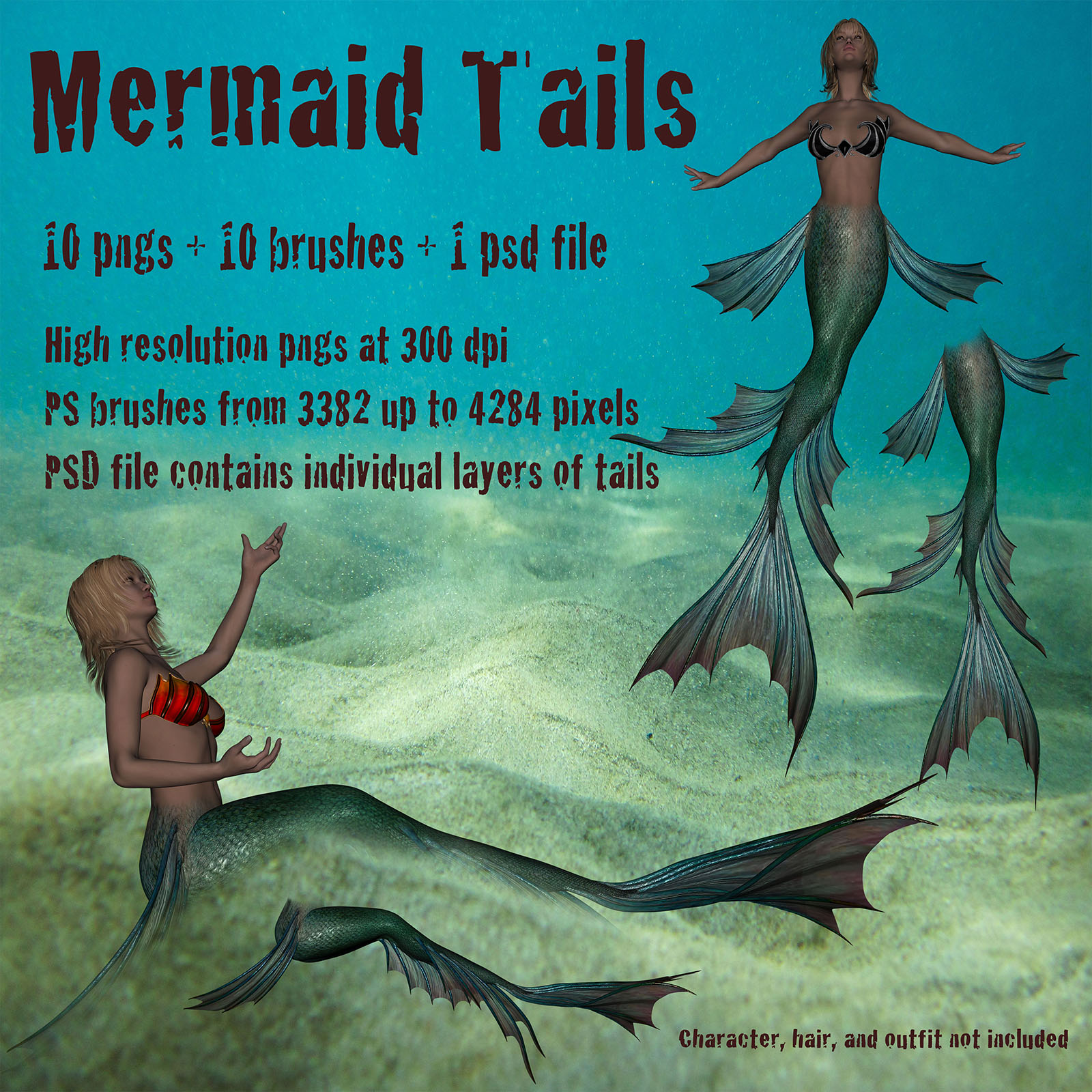 Mermaid Tails High Res by N/A
