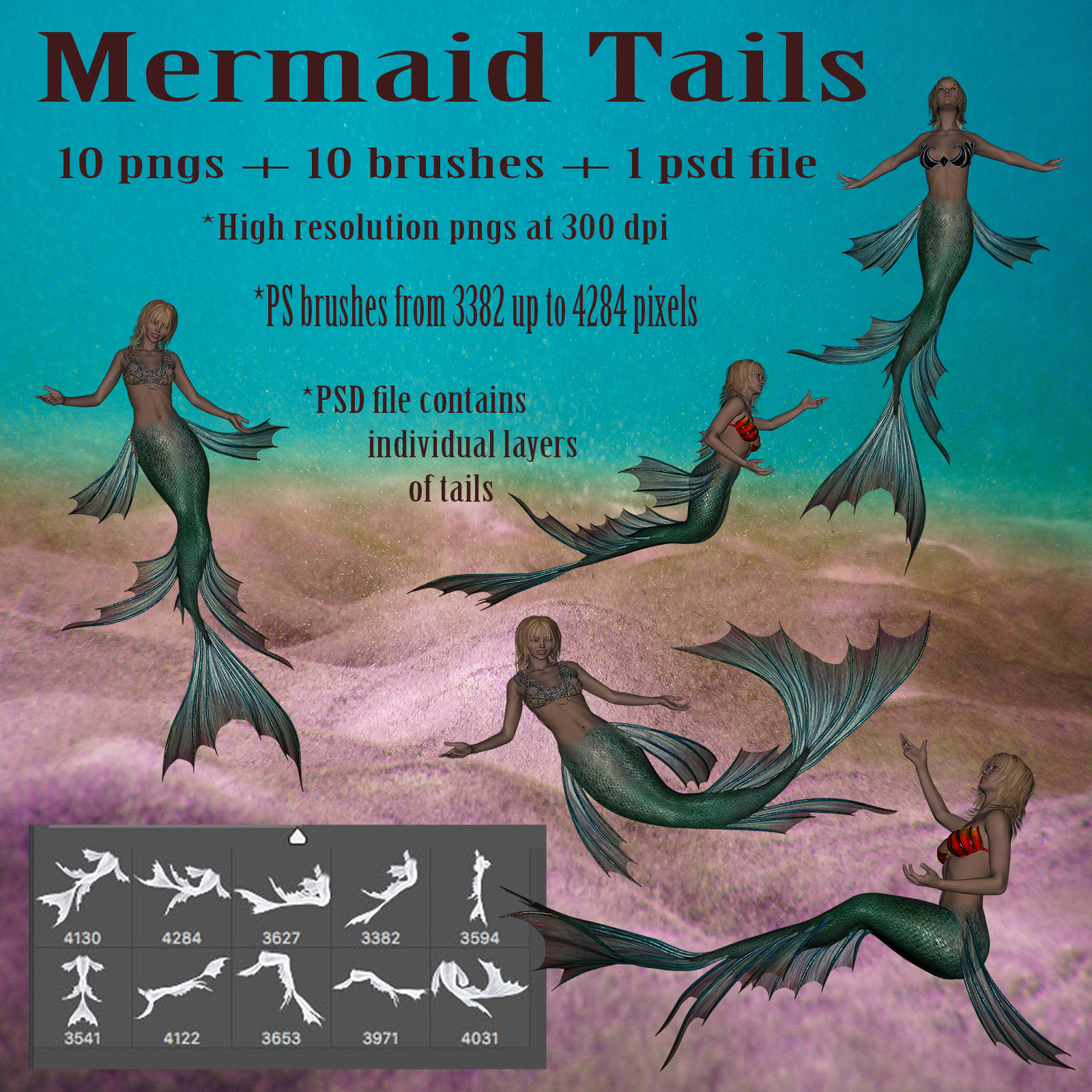 Mermaid Tails High Res by N/A