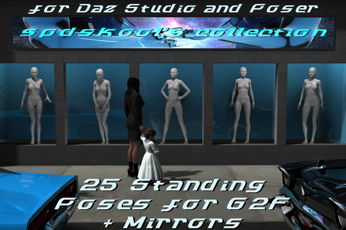 25 Standing Poses for G2F and Mirrors by N/A