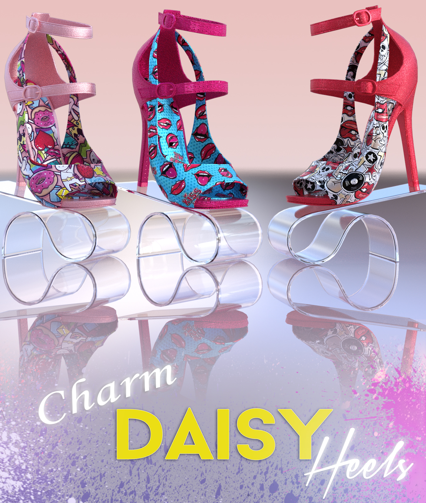 Charm Daisy Heels by N/A