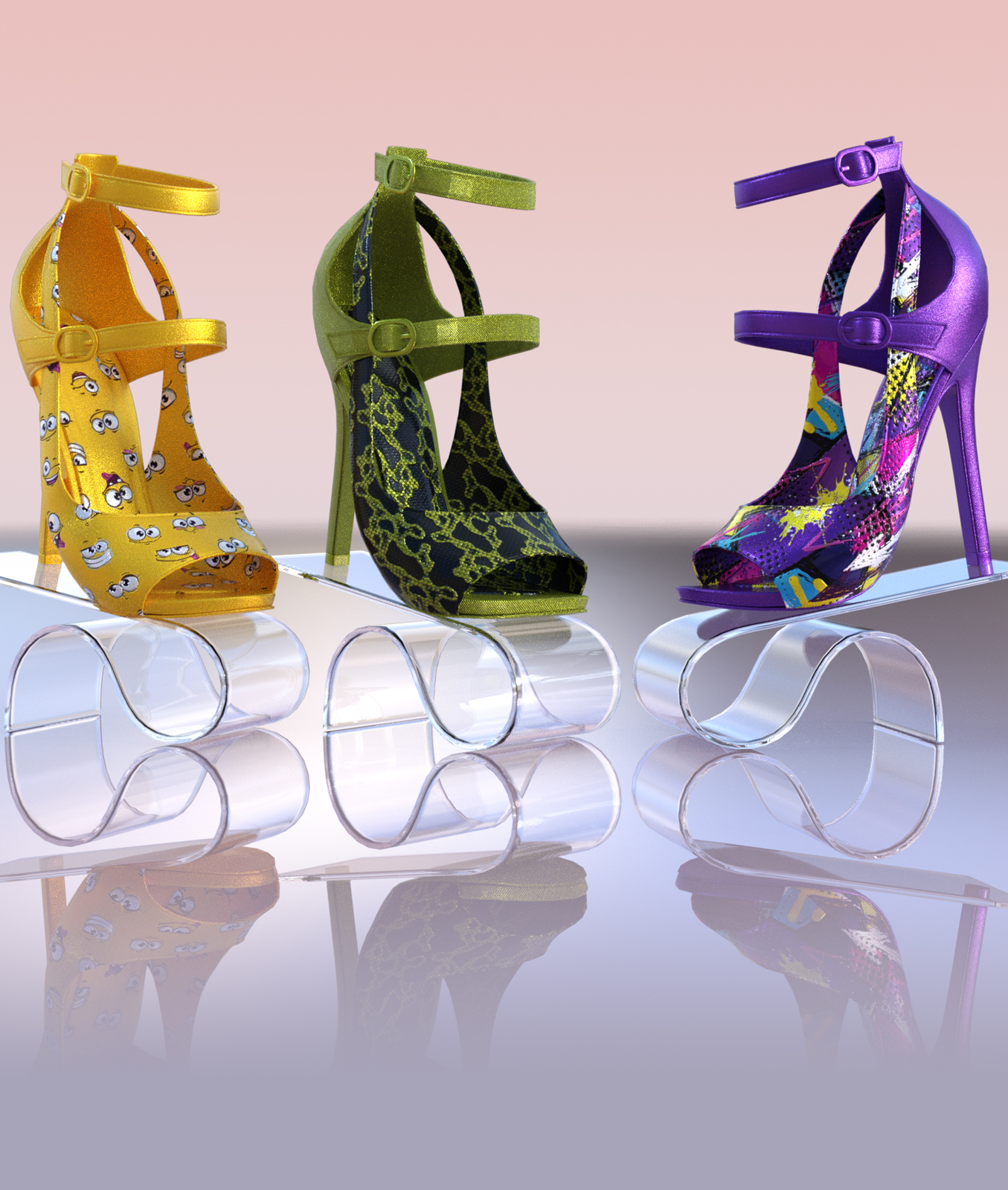Charm Daisy Heels by N/A