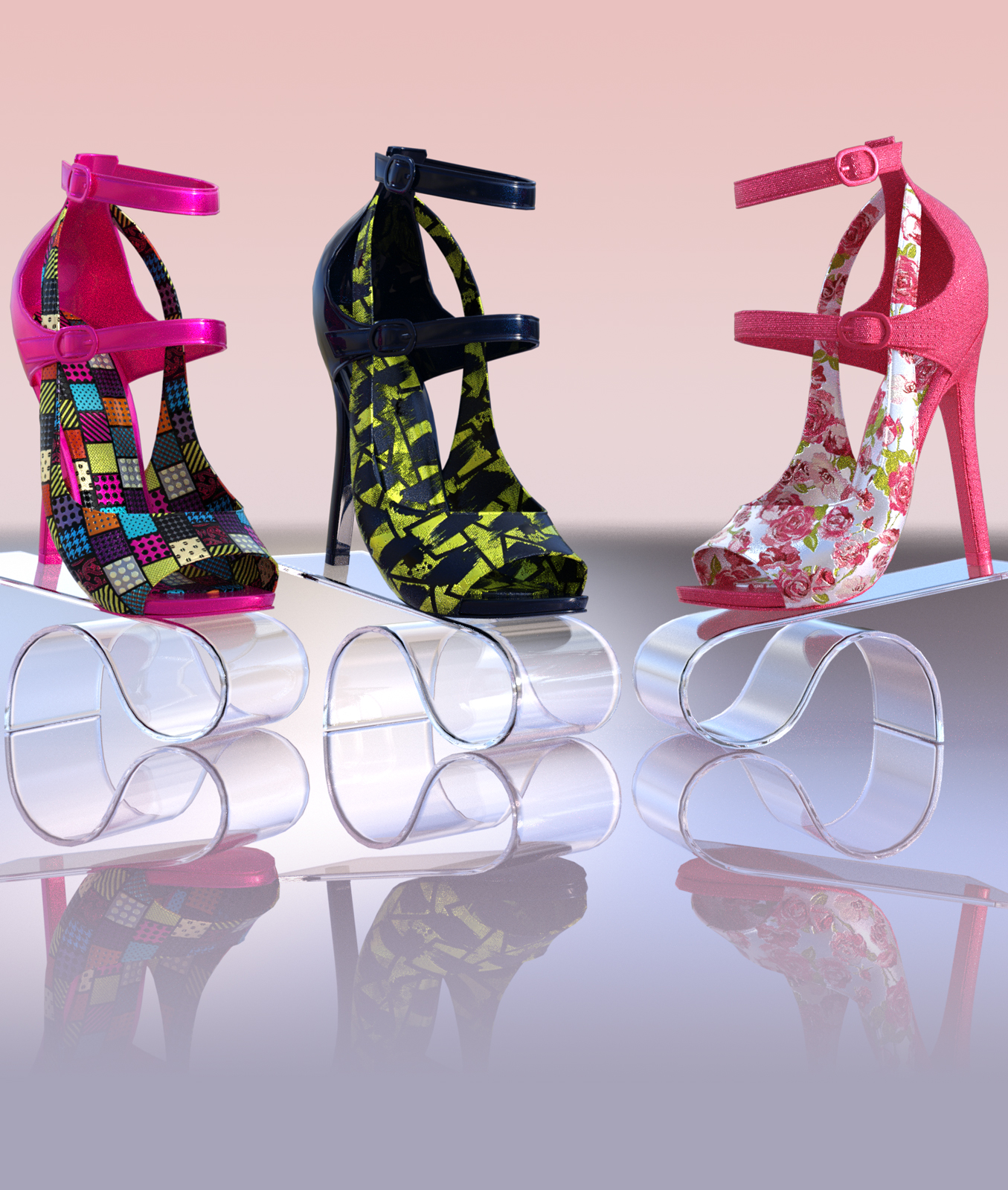 Charm Daisy Heels by N/A