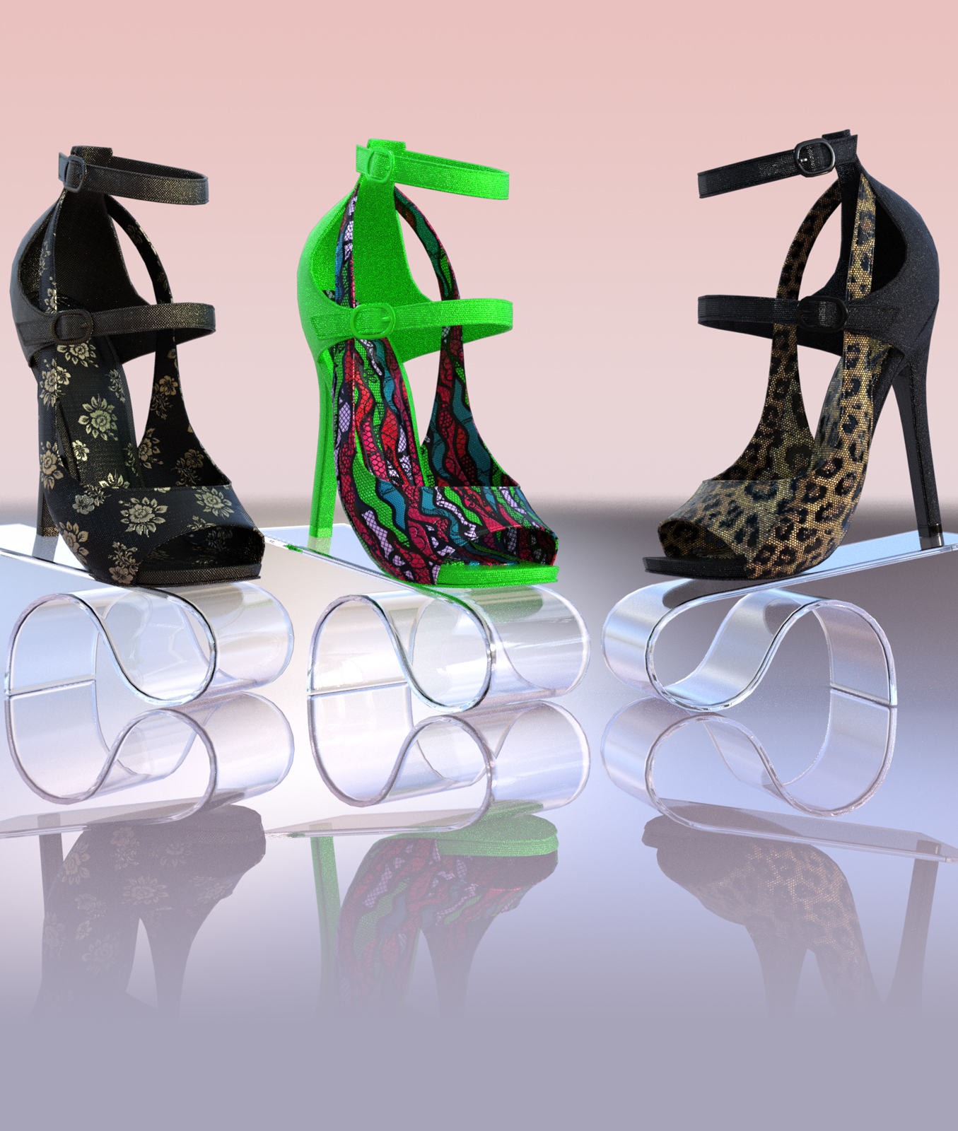 Charm Daisy Heels by N/A