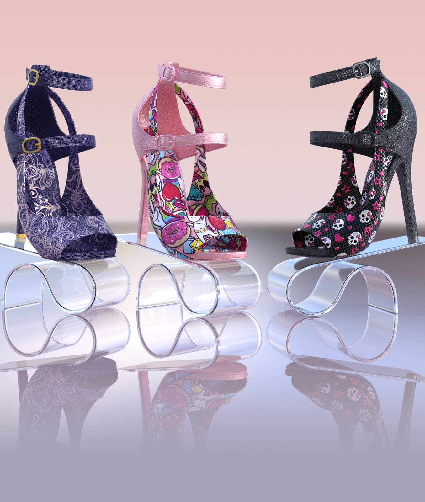 Charm Daisy Heels by N/A