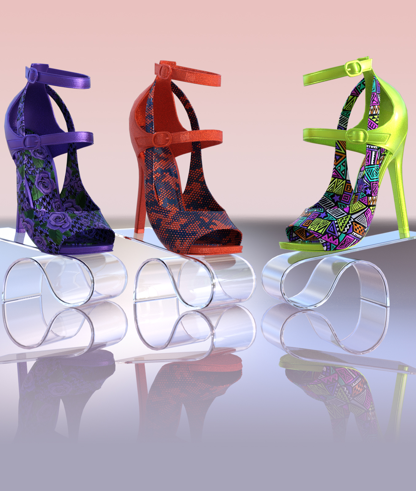 Charm Daisy Heels by N/A