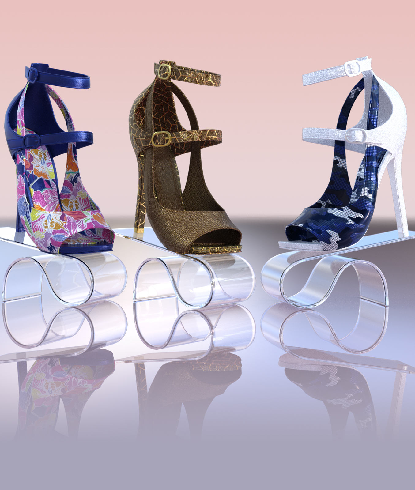 Charm Daisy Heels by N/A