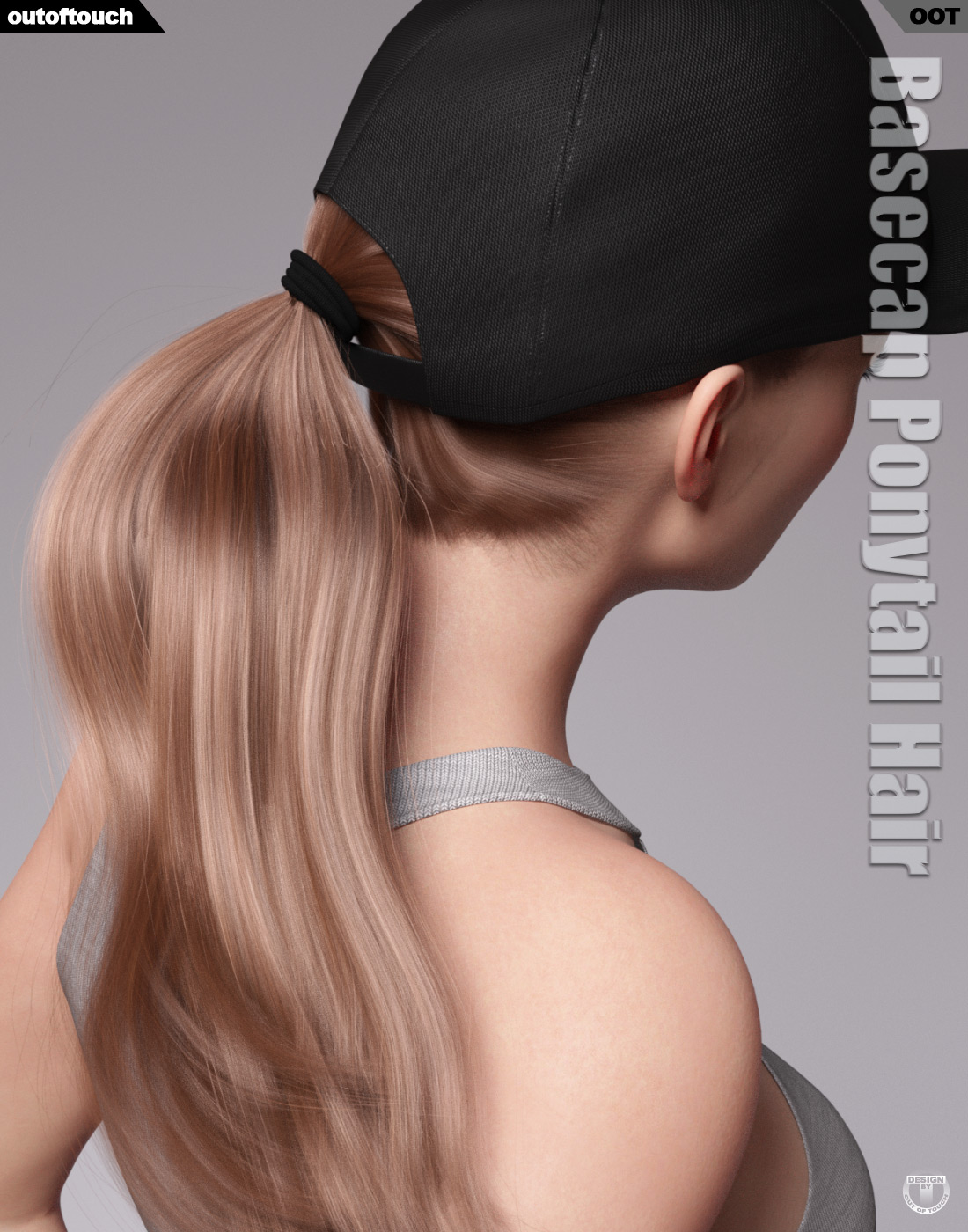 Basecap Ponytail Hair for Genesis 3 and 8 Female(s) by N/A
