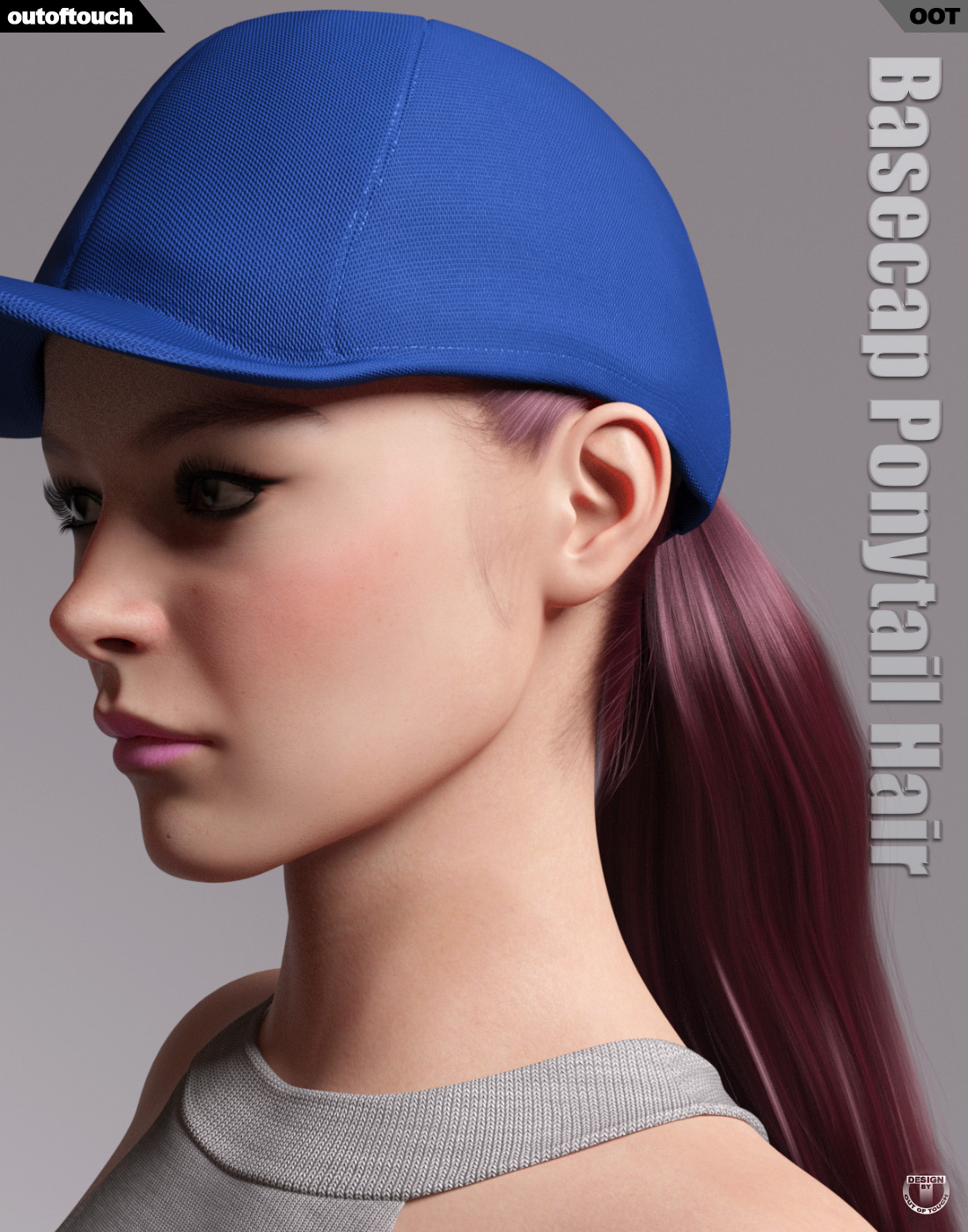 Basecap Ponytail Hair for Genesis 3 and 8 Female(s) by N/A