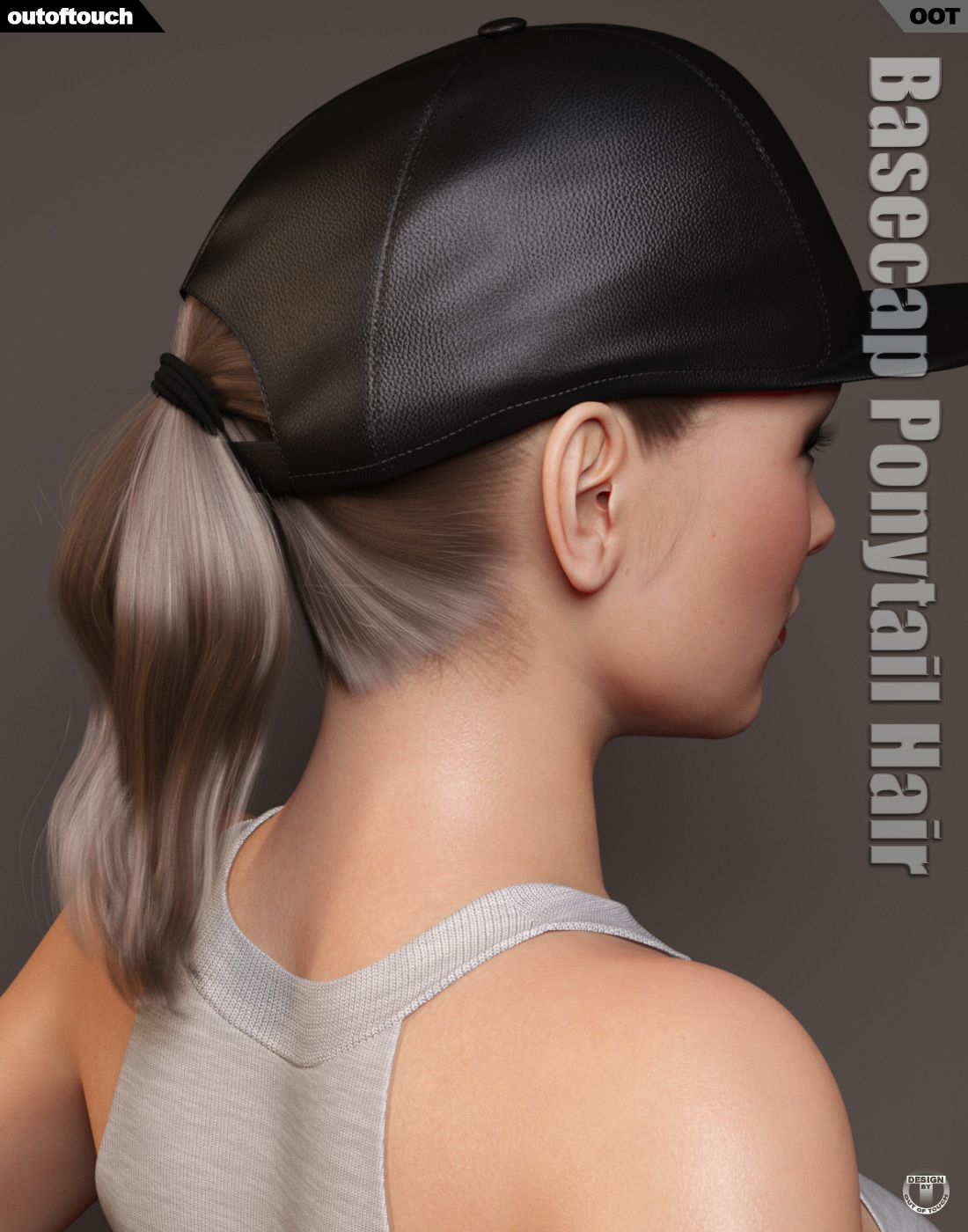 Basecap Ponytail Hair for Genesis 3 and 8 Female(s) by N/A