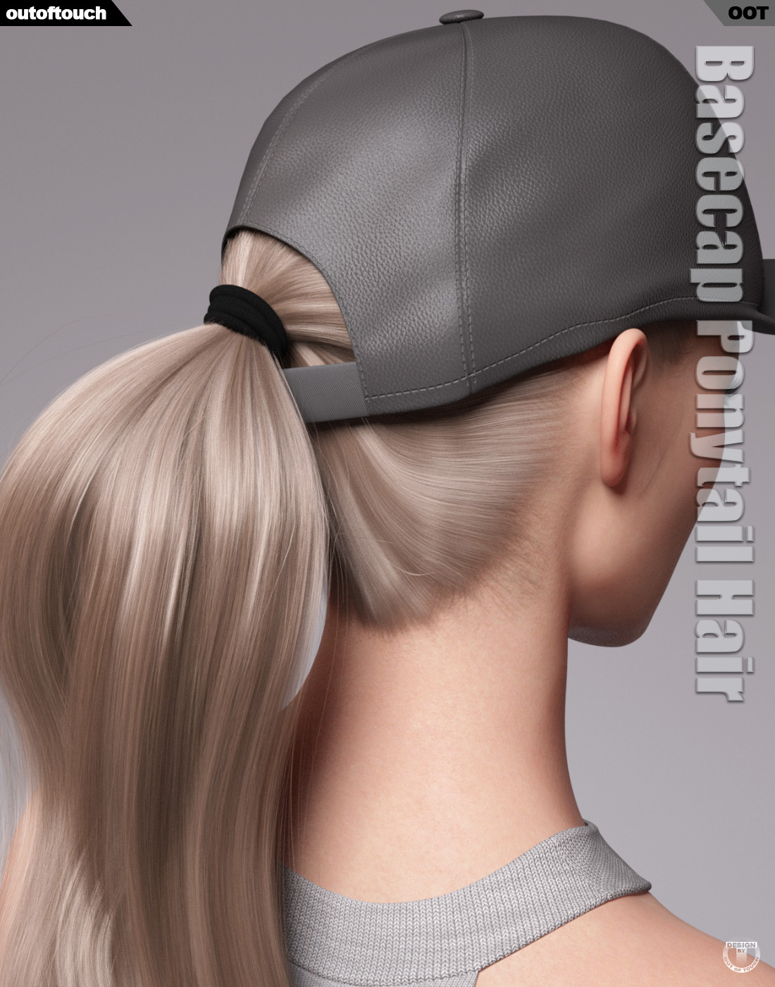Basecap Ponytail Hair for Genesis 3 and 8 Females - UPGRADE by N/A