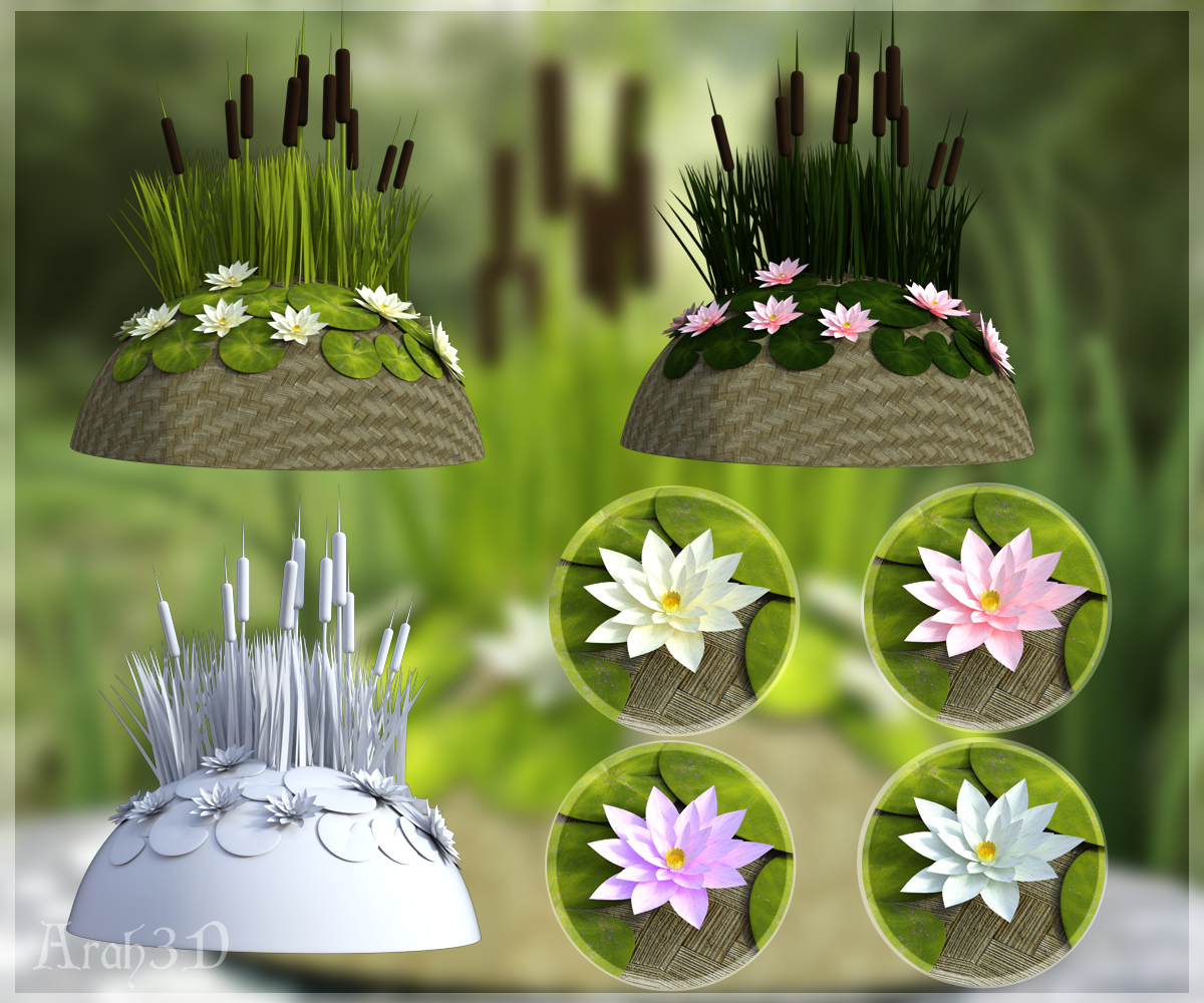 Arah3D The Living Hat for Genesis 8 Male and Female by N/A