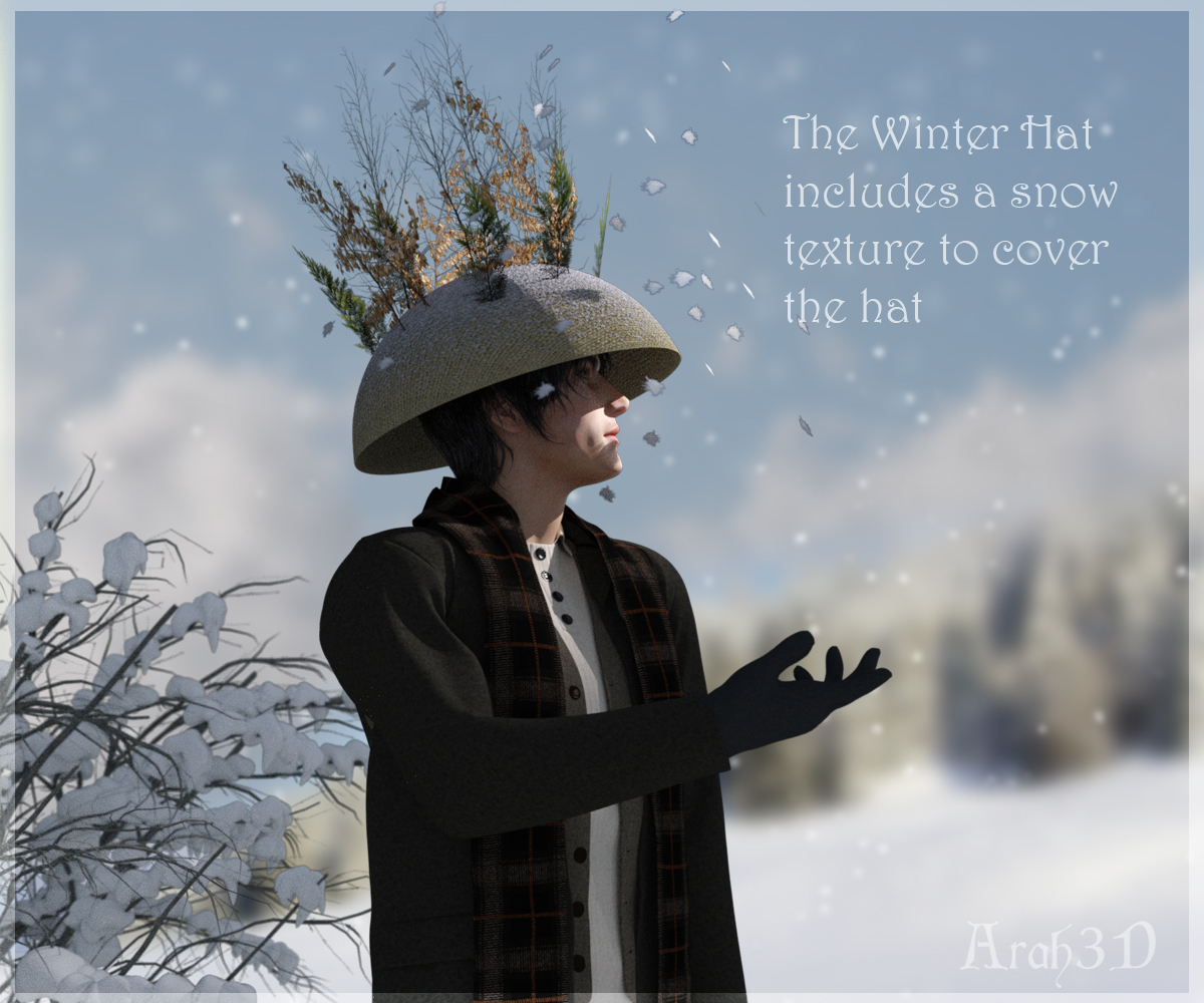 Arah3D The Living Hat for Genesis 8 Male and Female by N/A