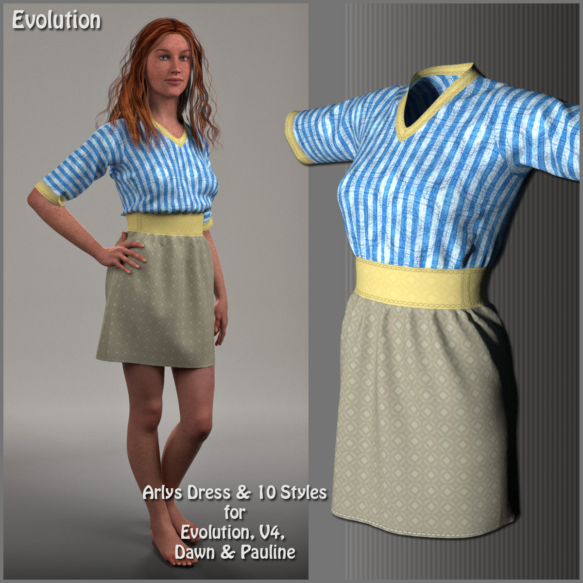 Arlys Dress and 10 Styles for Evolution, V4, Dawn and Pauline by N/A