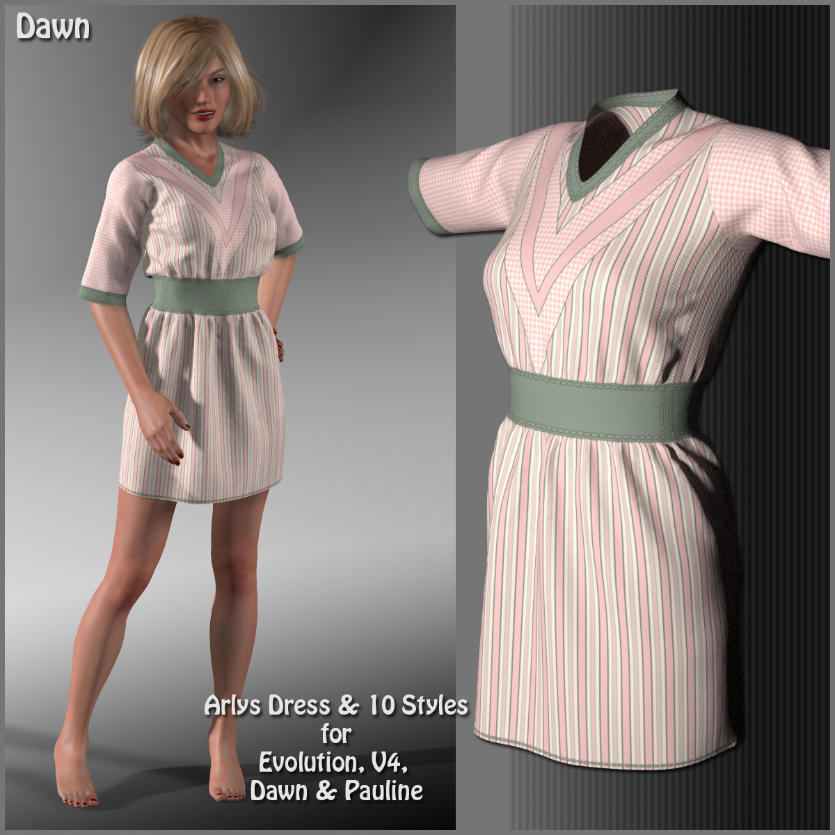 Arlys Dress and 10 Styles for Evolution, V4, Dawn and Pauline by N/A