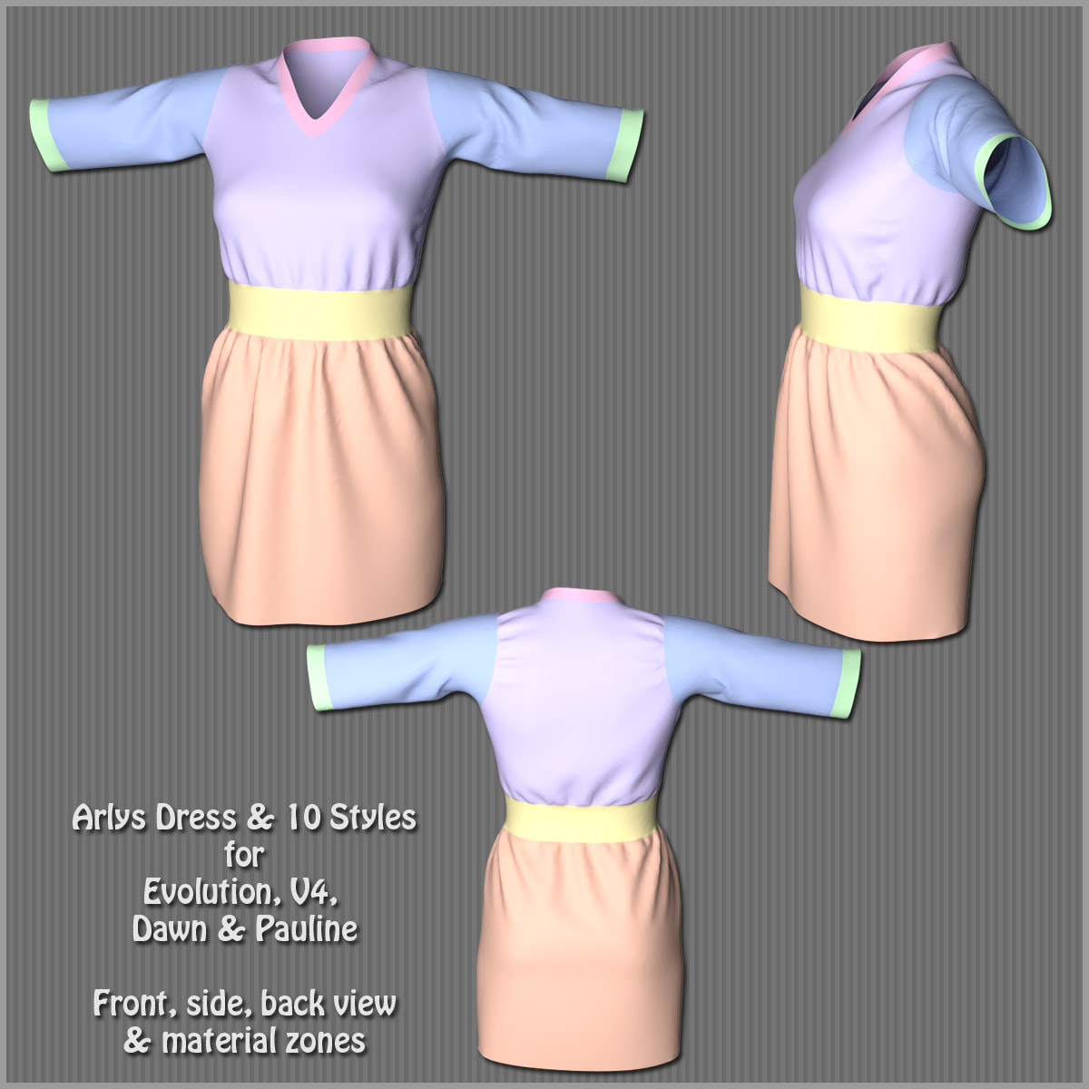Arlys Dress and 10 Styles for Evolution, V4, Dawn and Pauline by N/A