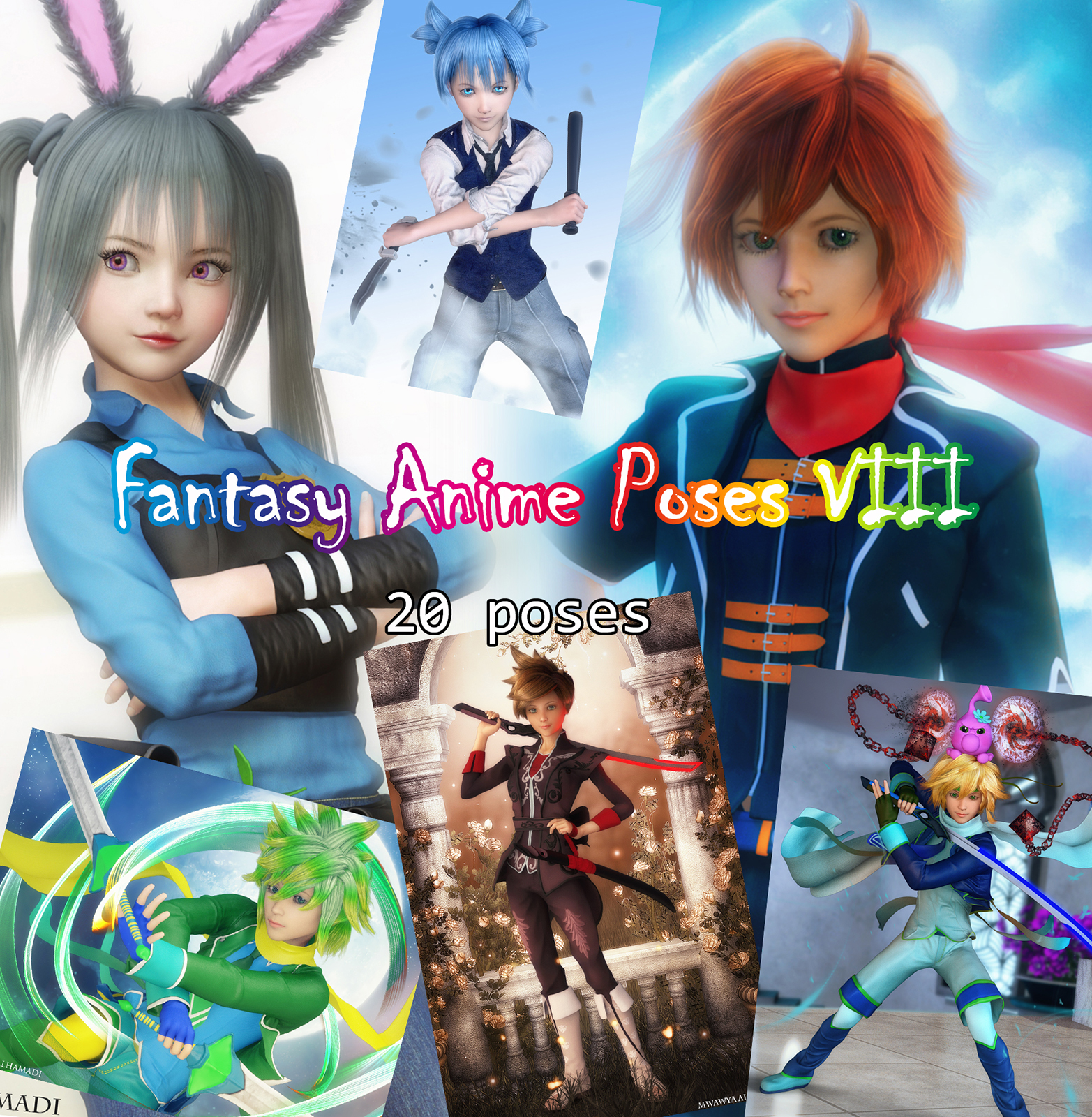 Fantasy Anime Poses VIII by N/A