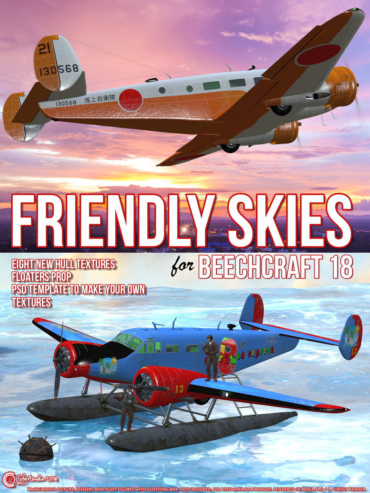 Friendly Skies for Beechcraft Model 18 by N/A