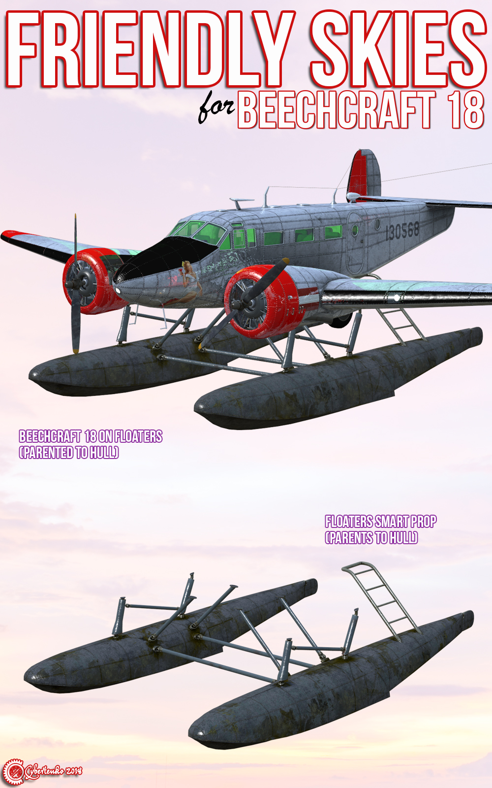 Friendly Skies for Beechcraft Model 18 by N/A