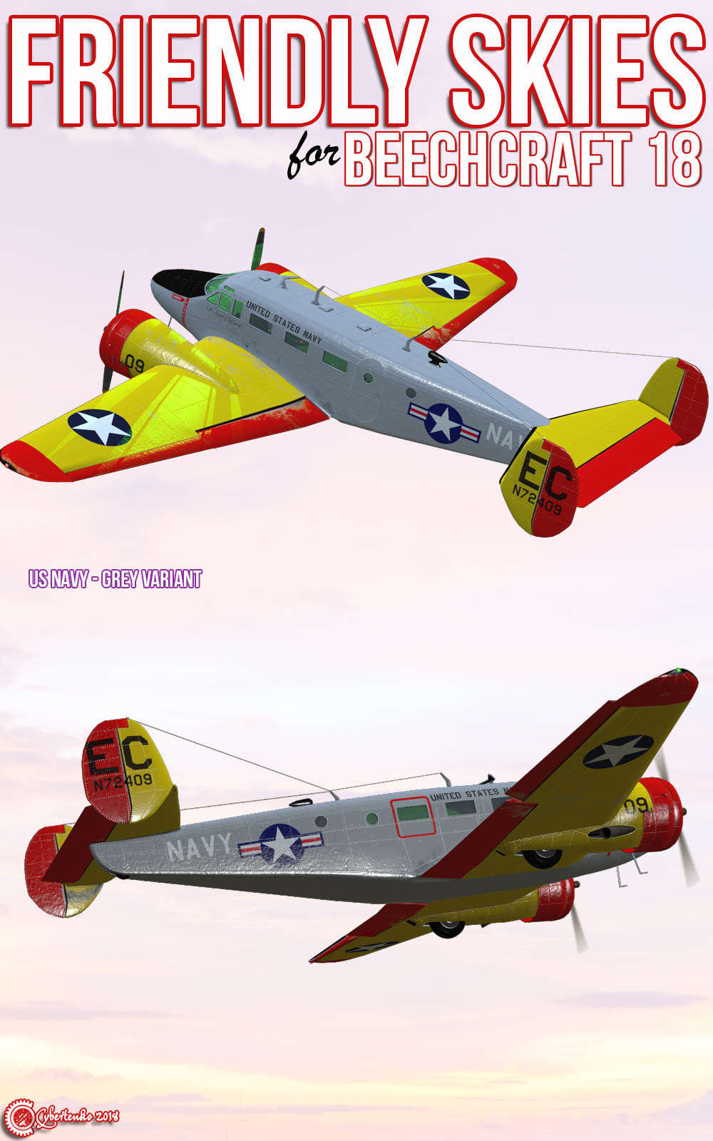 Friendly Skies for Beechcraft Model 18 by N/A