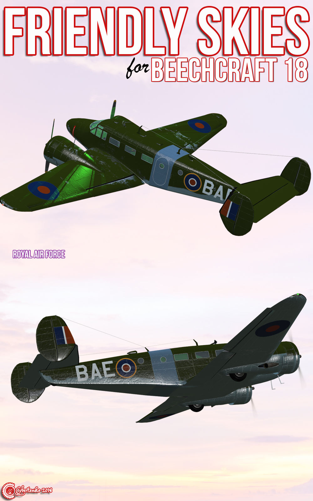 Friendly Skies for Beechcraft Model 18 by N/A