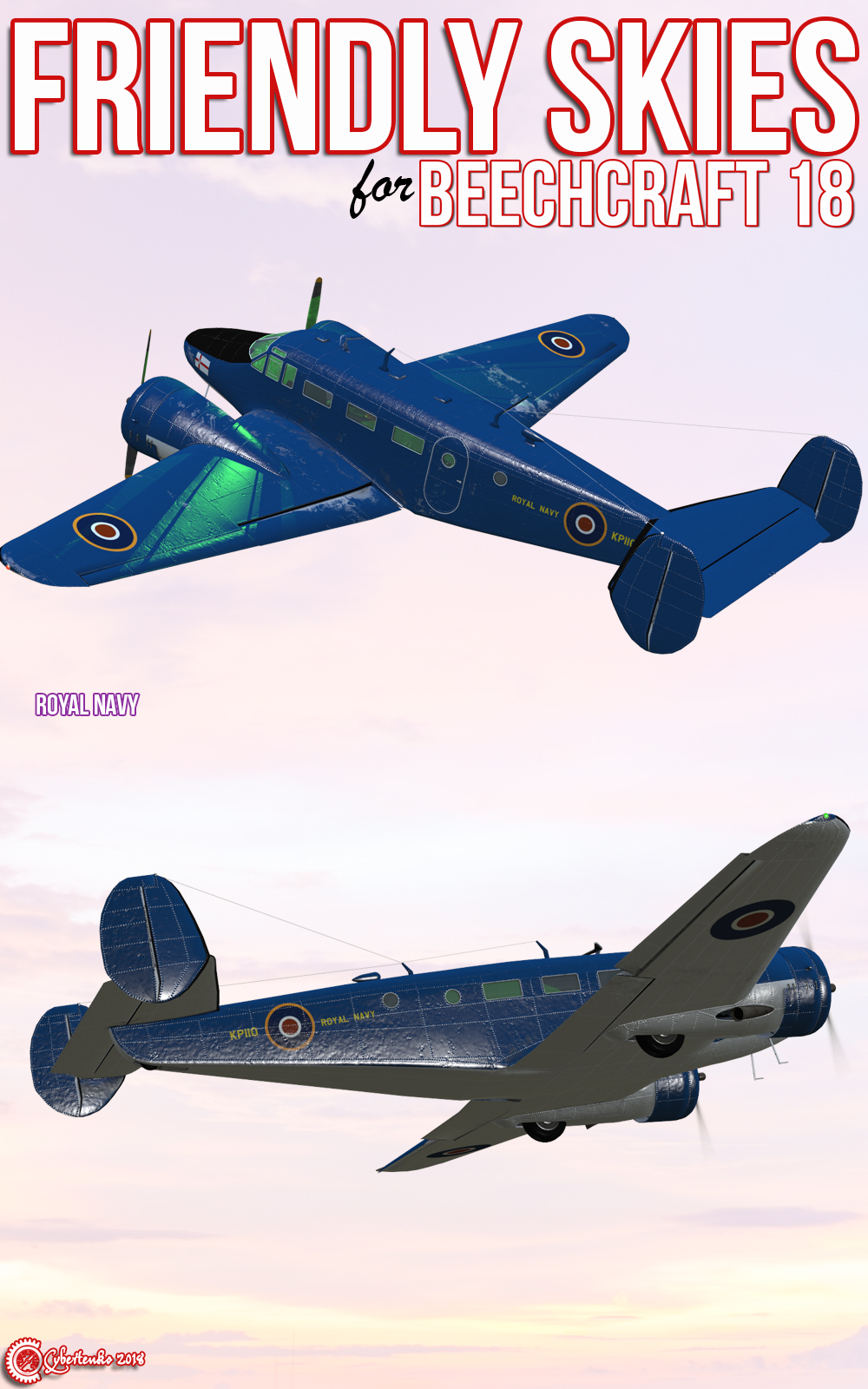 Friendly Skies for Beechcraft Model 18 by N/A