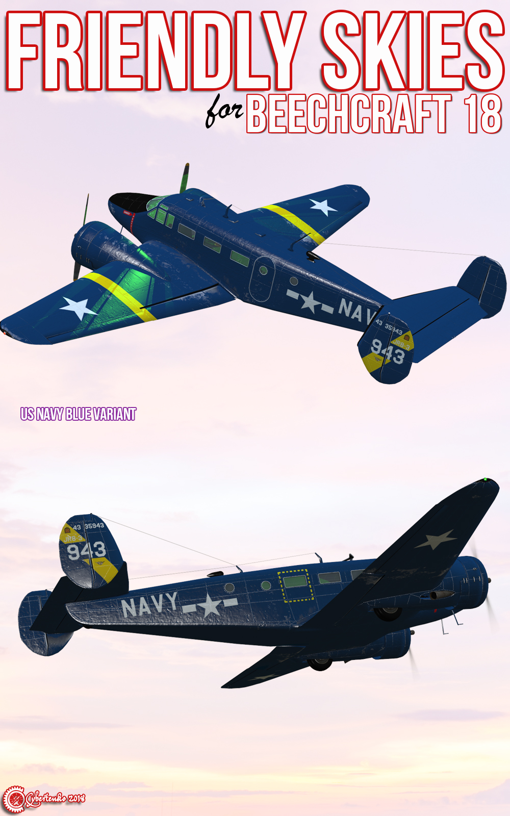 Friendly Skies for Beechcraft Model 18 by N/A