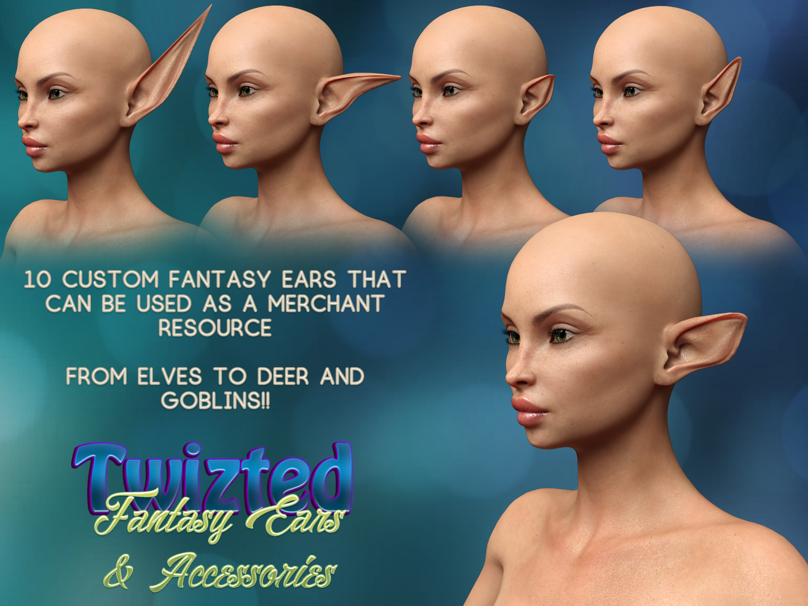 Twizted Fantasy Ears & Accessories for Genesis 8 Female by N/A