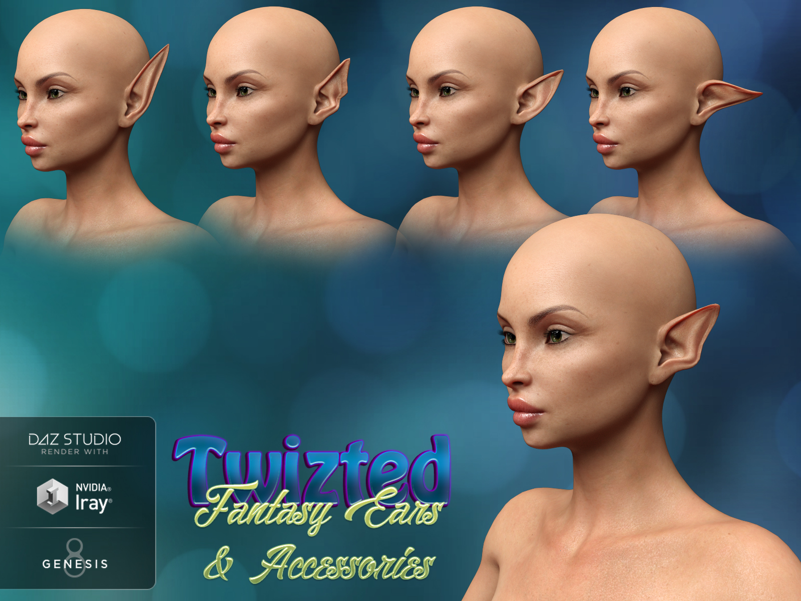 Twizted Fantasy Ears & Accessories for Genesis 8 Female by N/A