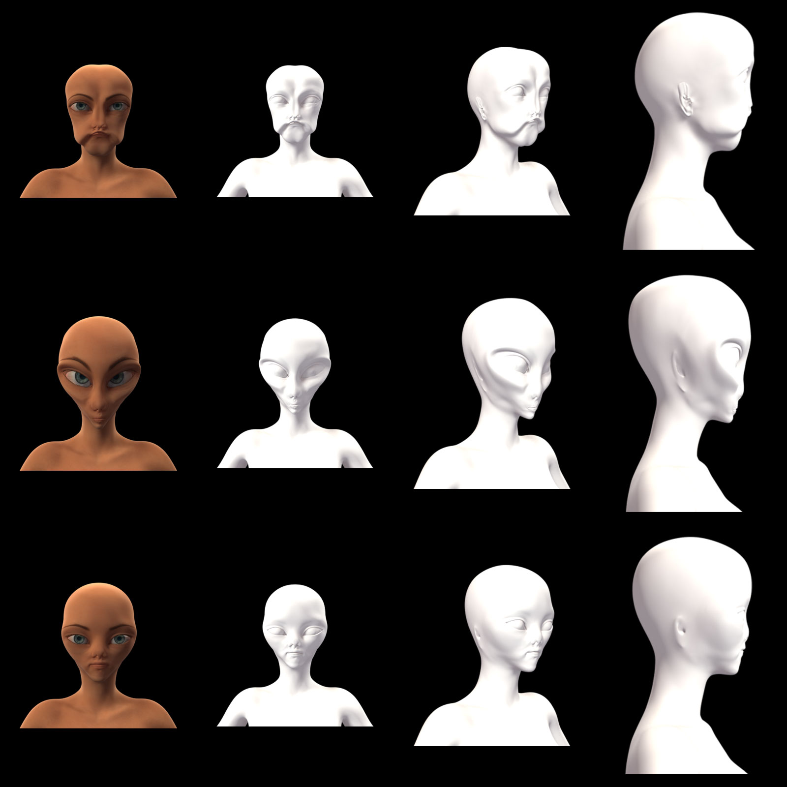 Alien Head Morphs for G8F by N/A