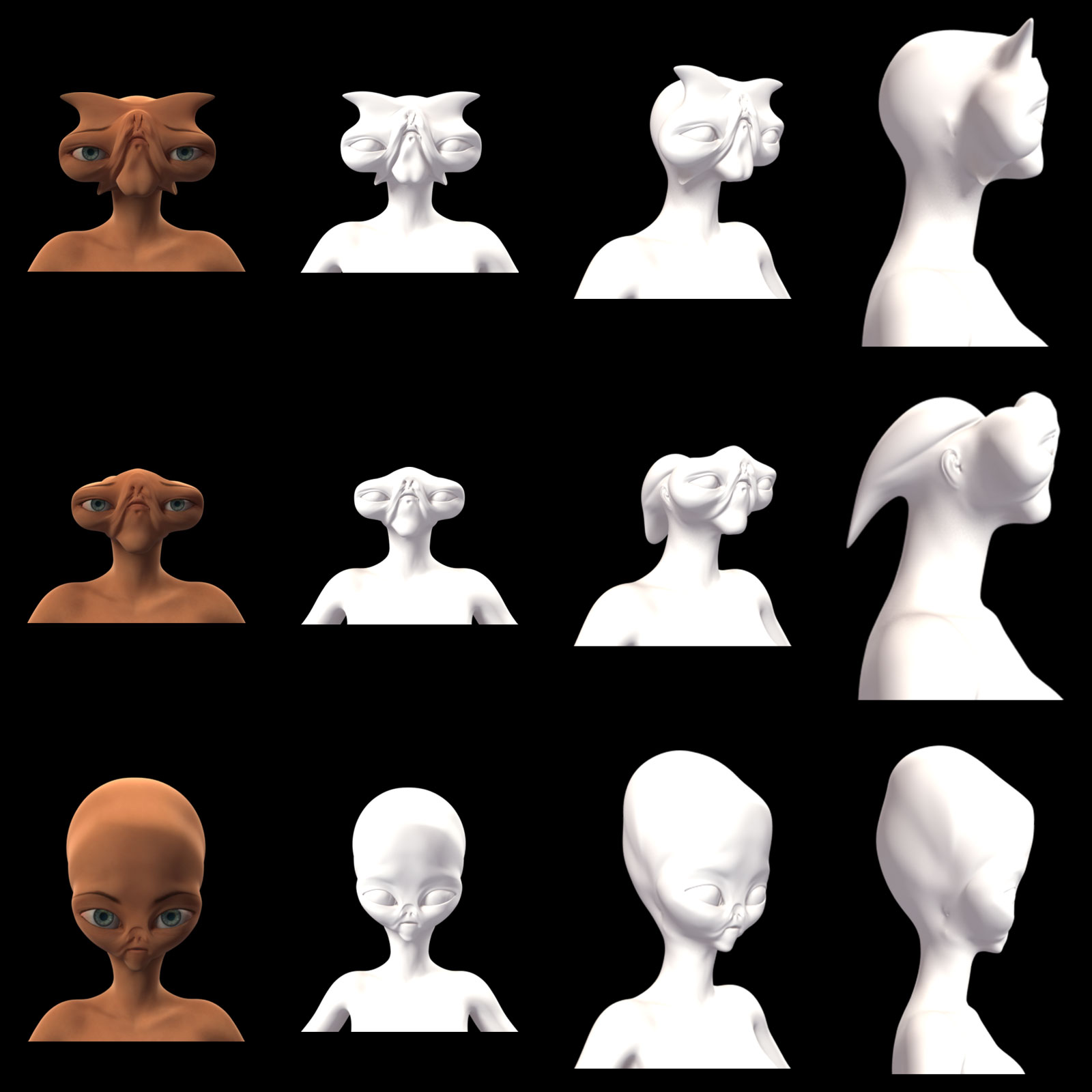 Alien Head Morphs for G8F by N/A