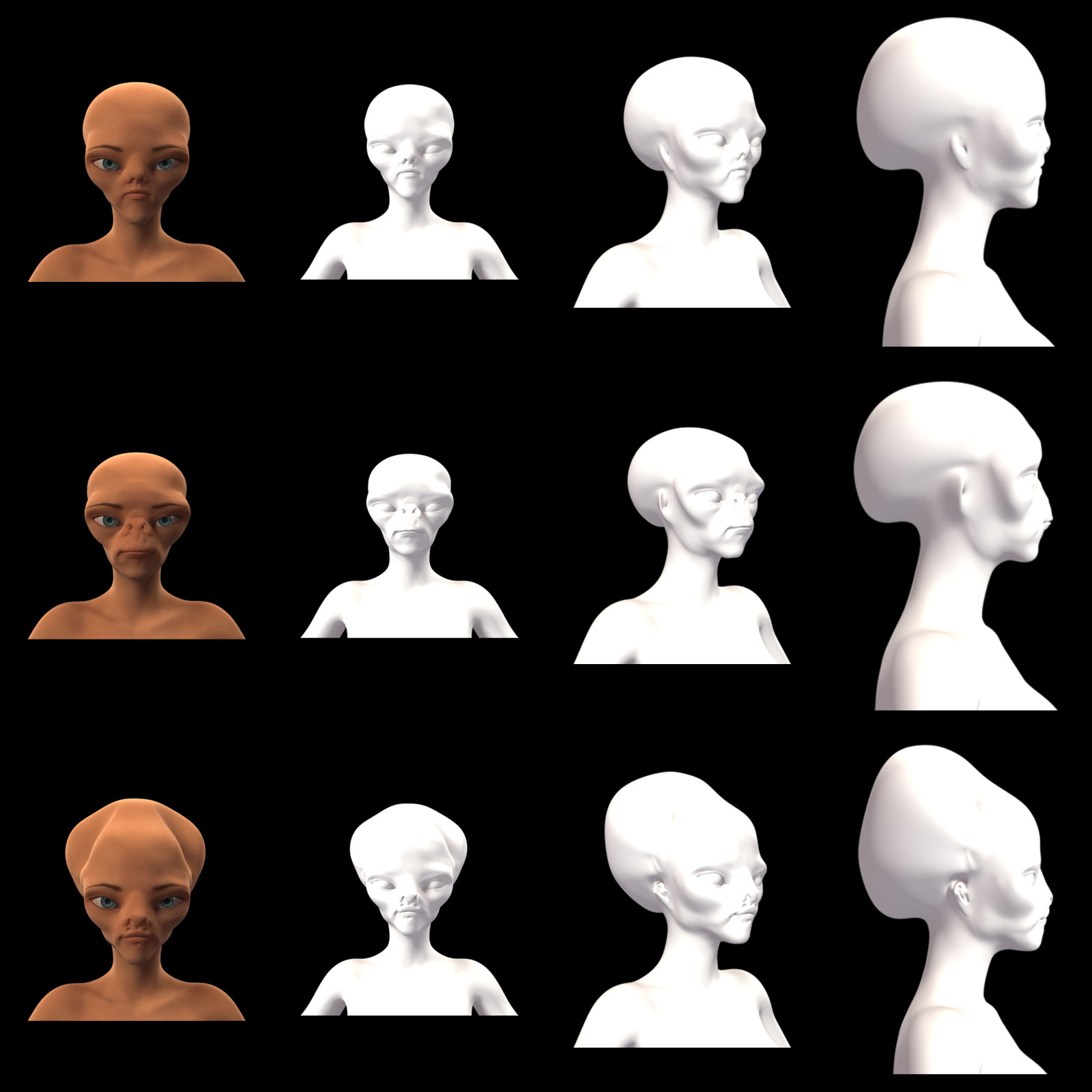 Alien Head Morphs for G8F by N/A