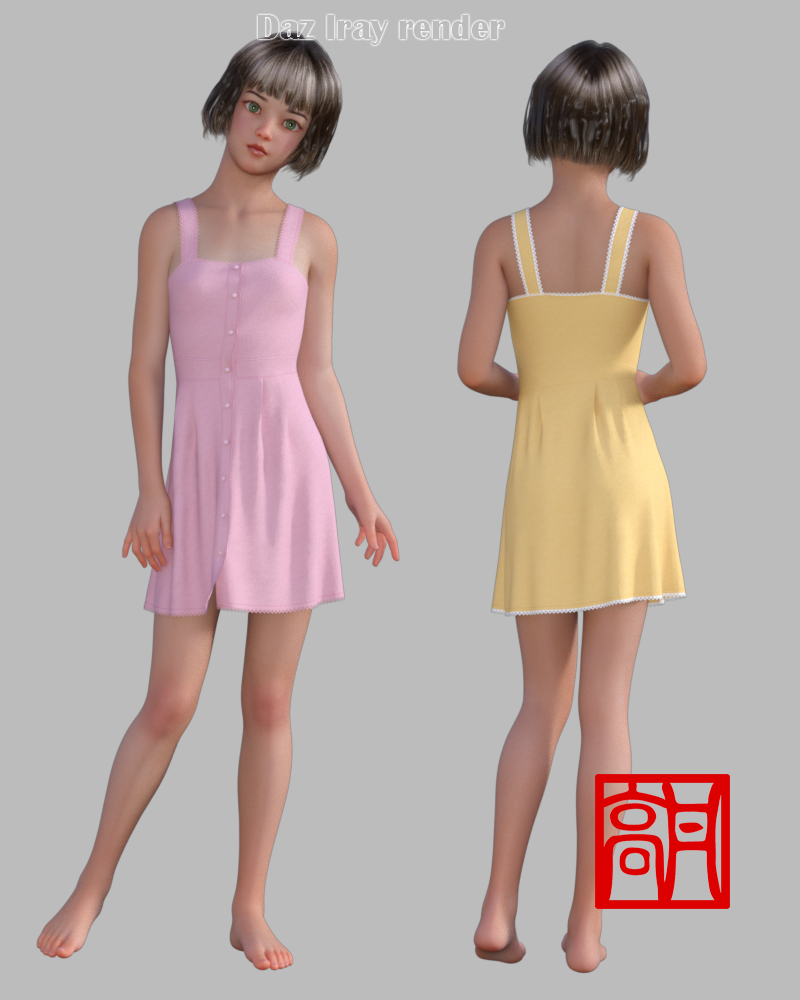 dForce Summer Dress 1 for Genesis 8 Female by N/A