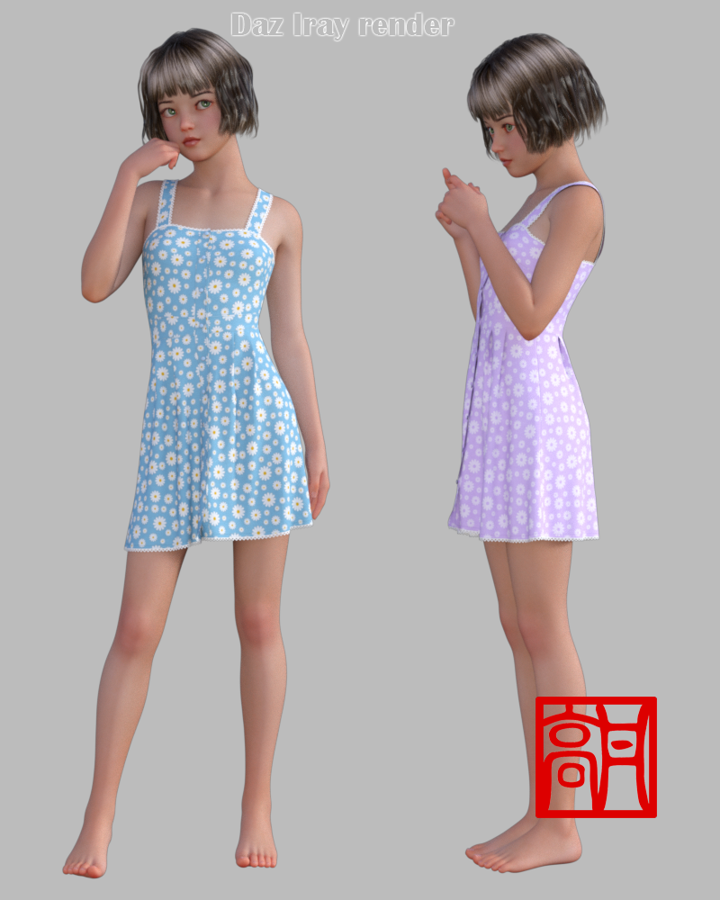 dForce Summer Dress 1 for Genesis 8 Female by N/A
