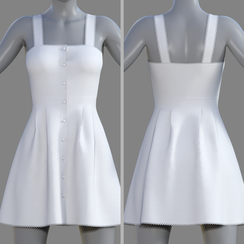 dForce Summer Dress 1 for Genesis 8 Female by N/A
