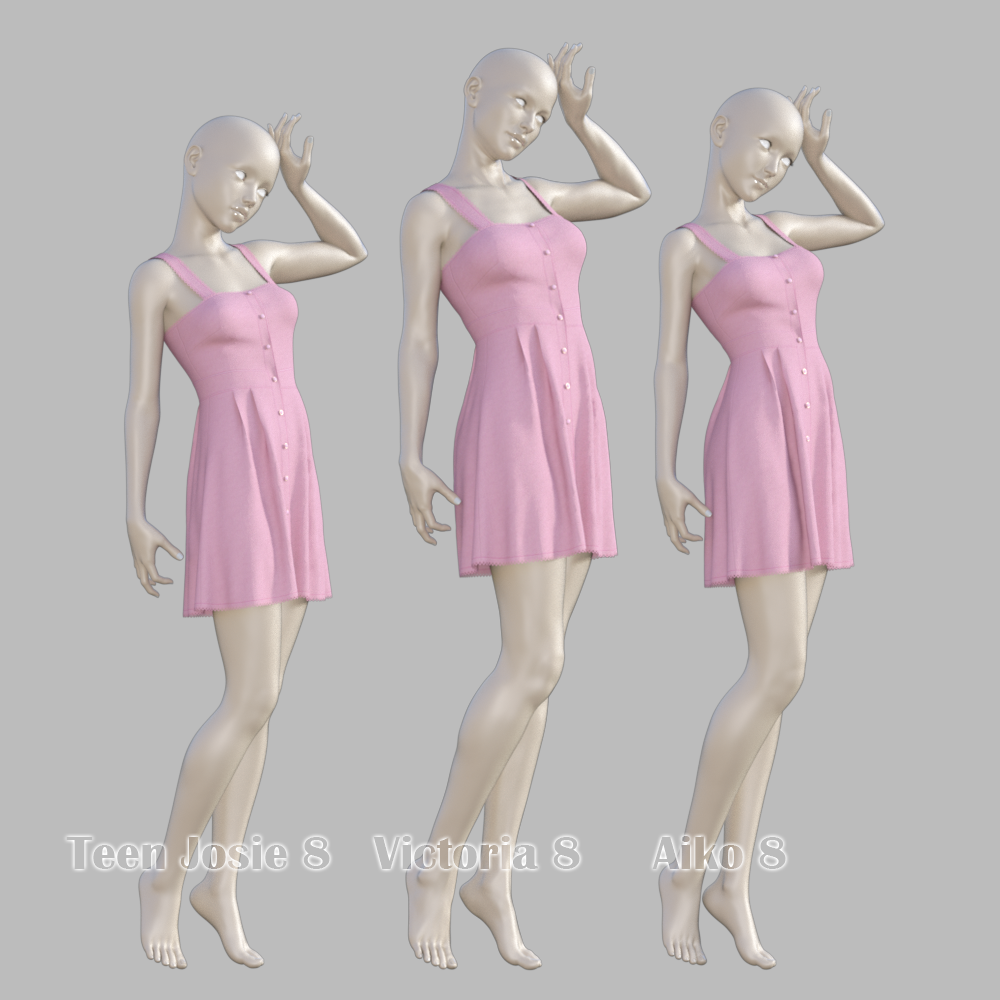 dForce Summer Dress 1 for Genesis 8 Female by N/A