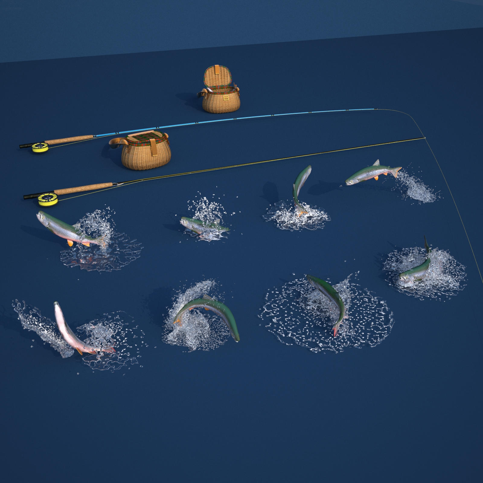 Leaping Trout Props by N/A