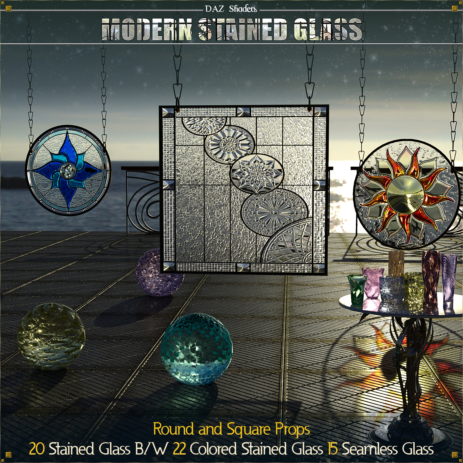 Modern Stained Glass for DAZ by N/A