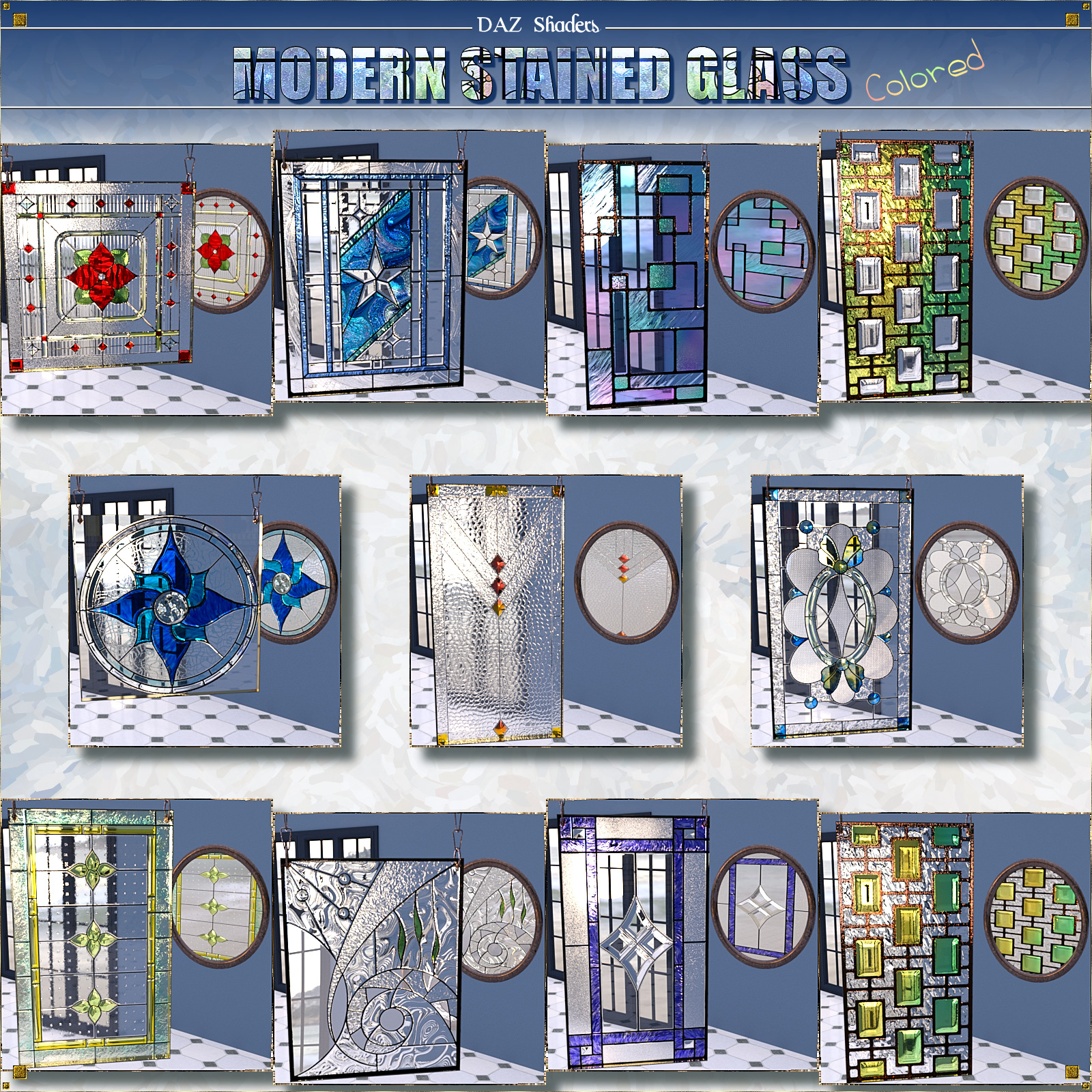Modern Stained Glass for DAZ by N/A