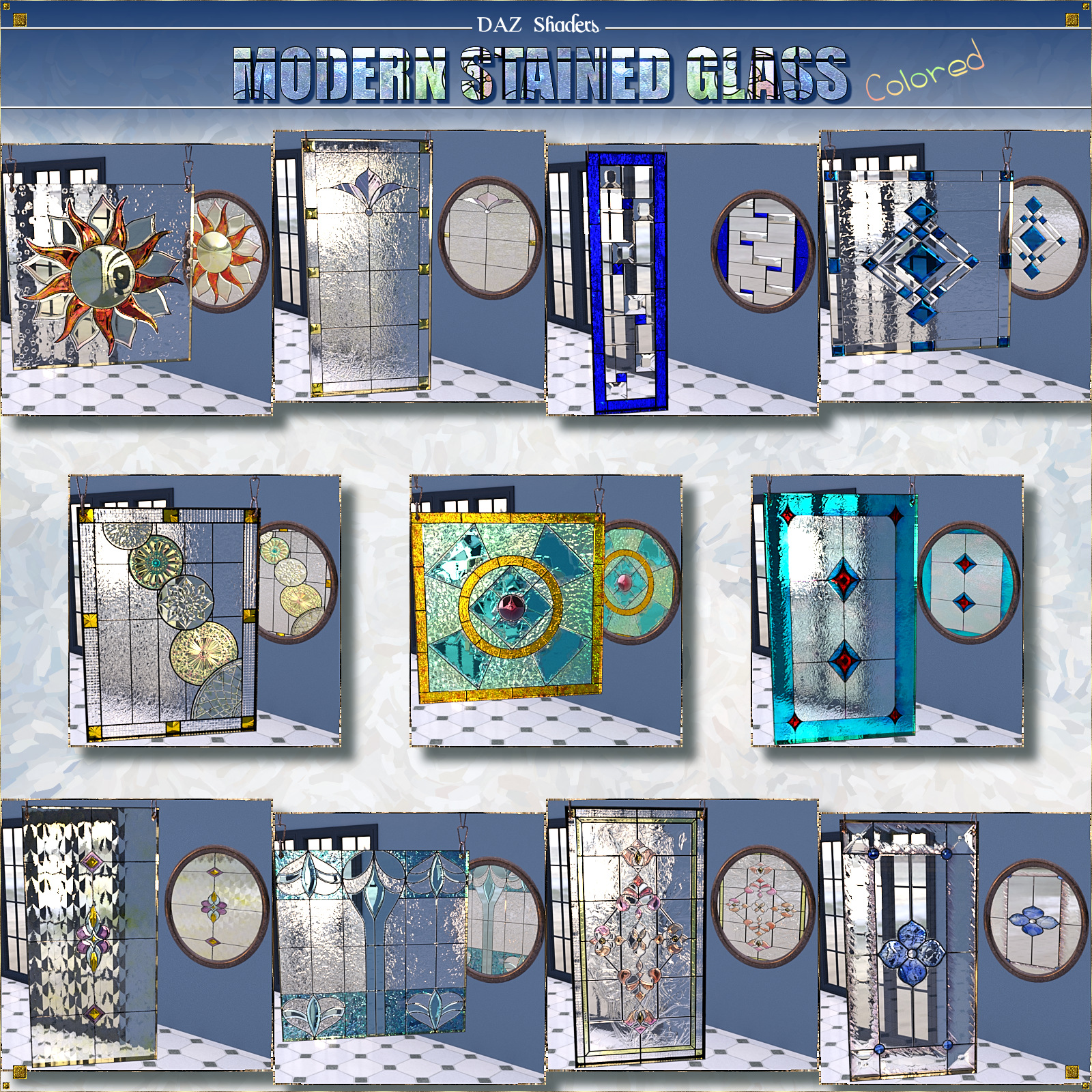 Modern Stained Glass for DAZ by N/A
