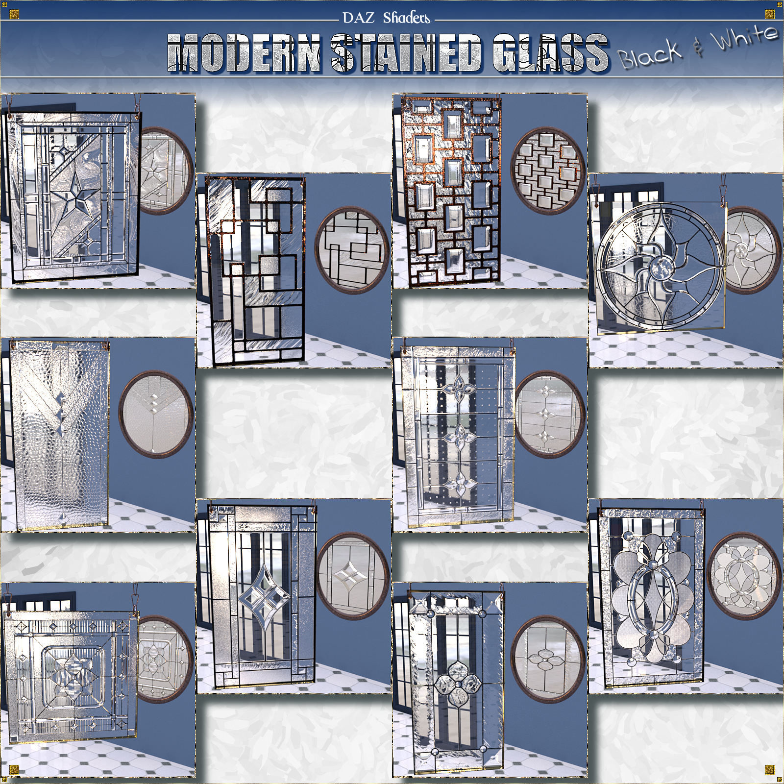 Modern Stained Glass for DAZ by N/A