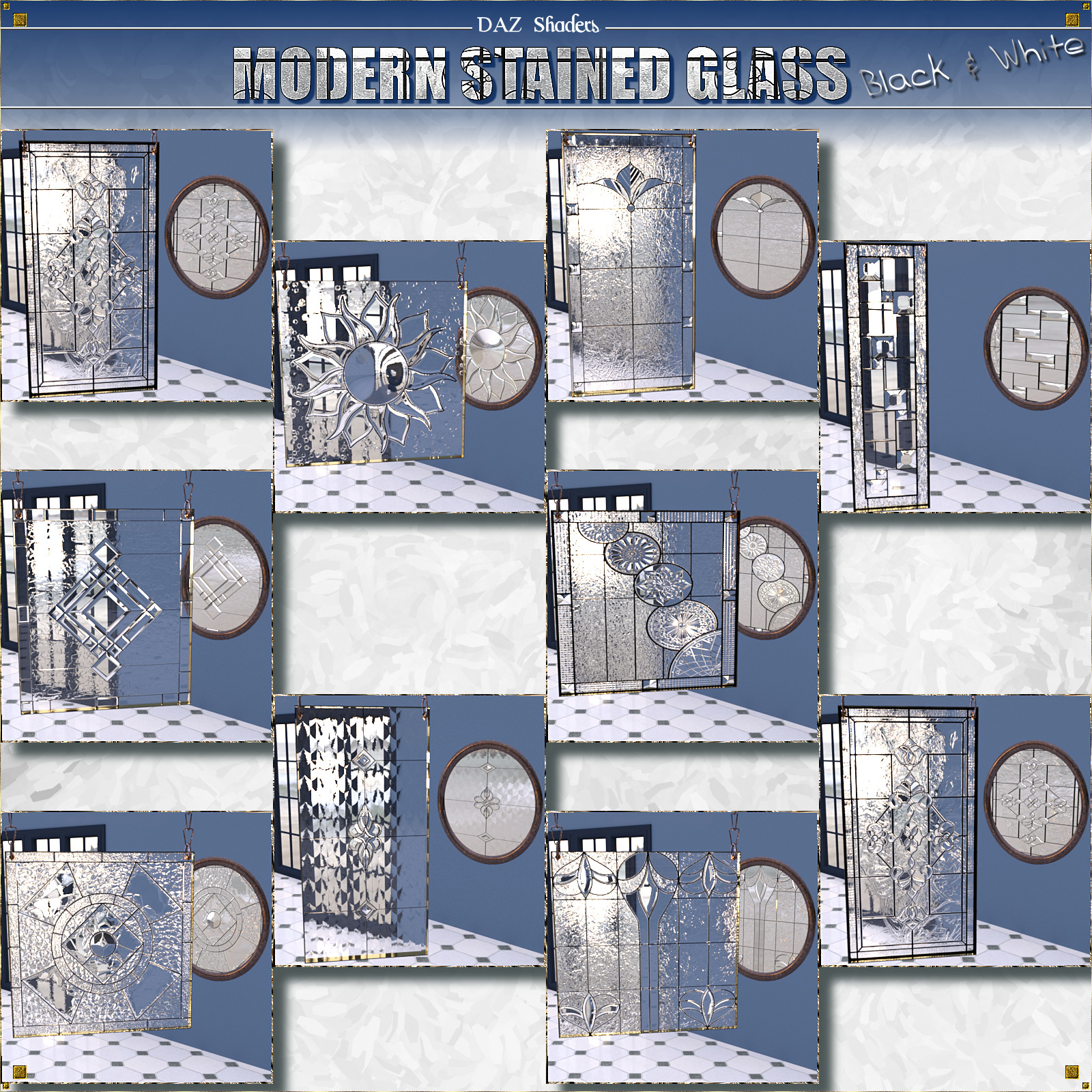 Modern Stained Glass for DAZ by N/A
