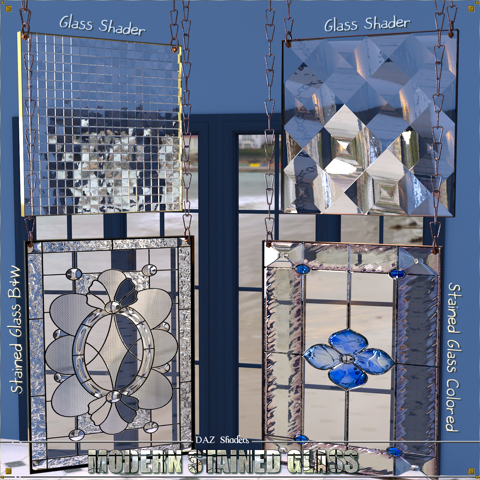 Modern Stained Glass for DAZ by N/A