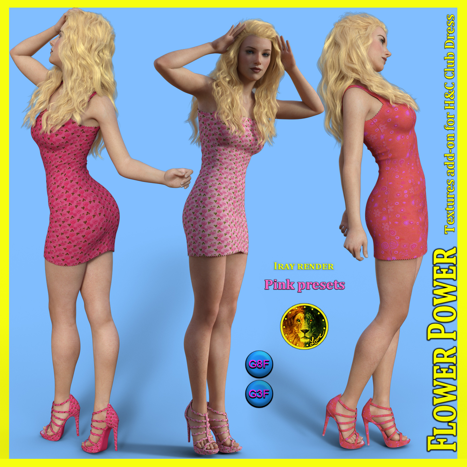 Flower Power 01 for IH Kang Club Dress for Genesis 8 Female and Genesis 3 Female by N/A