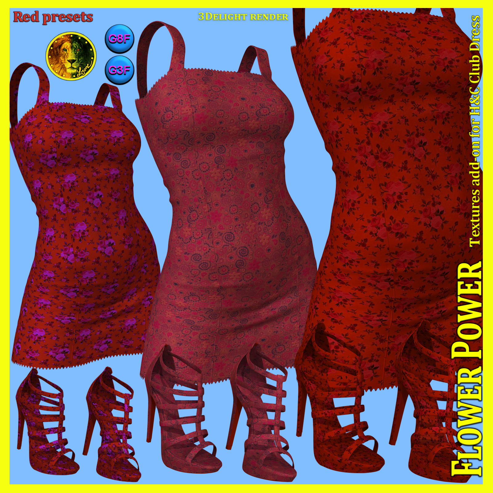 Flower Power 01 for IH Kang Club Dress for Genesis 8 Female and Genesis 3 Female by N/A