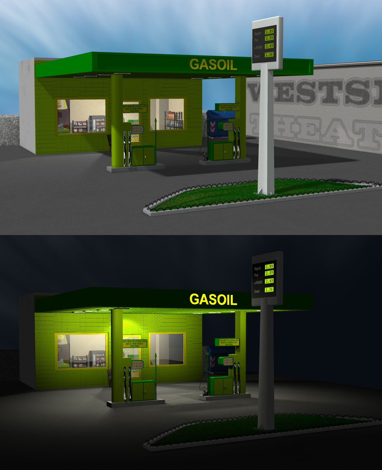 Gas Station by N/A