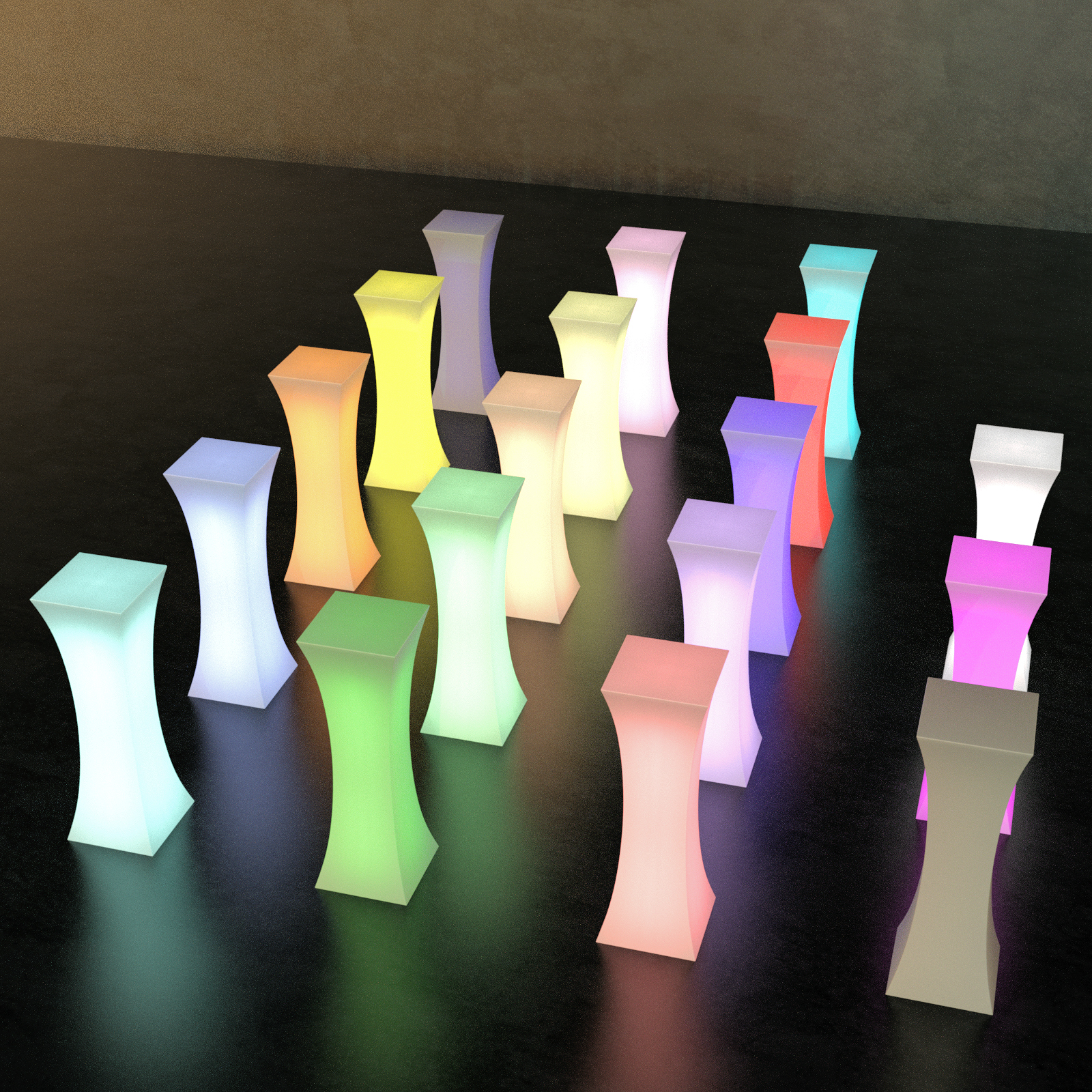 Night lights: Lighted furniture for Daz Studio Iray by N/A