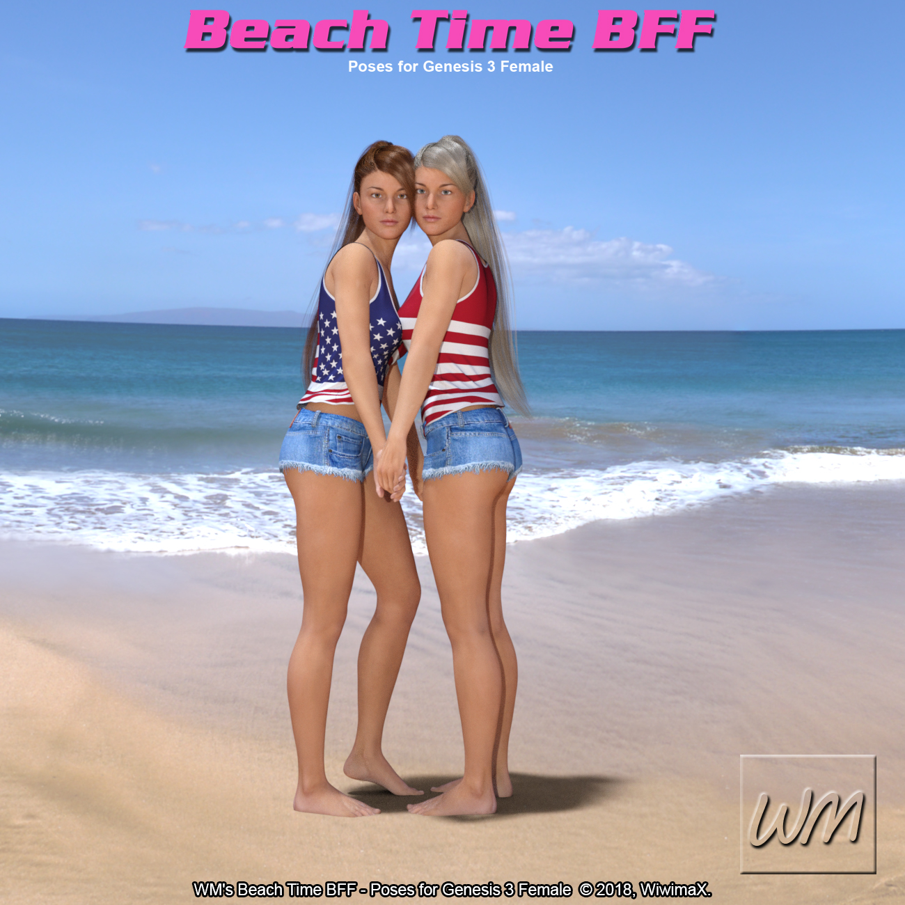 WM's Beach Time BFF - Poses for Genesis 3 Female by N/A