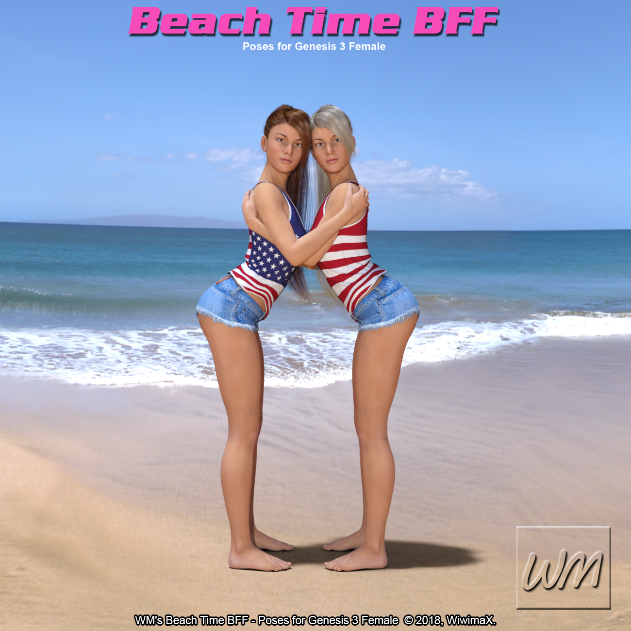 WM's Beach Time BFF - Poses for Genesis 3 Female by N/A
